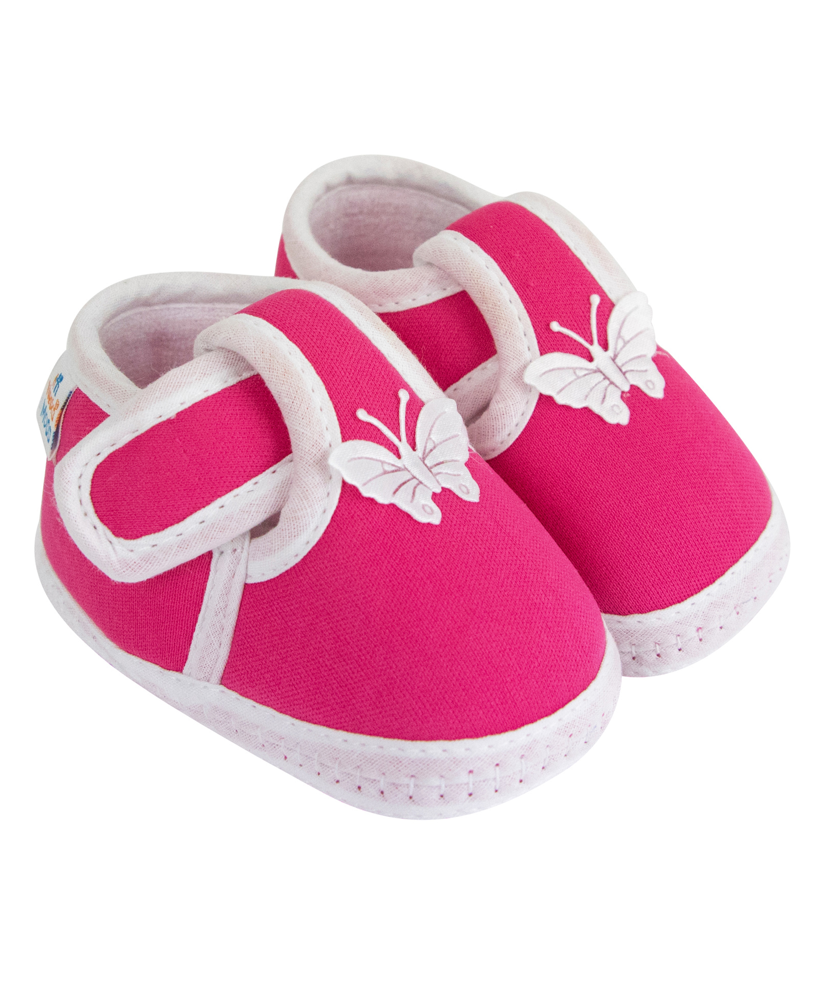 Neska Moda Butterfly Applique Detailed With Velcro Closure Booties - Pink-picture-19