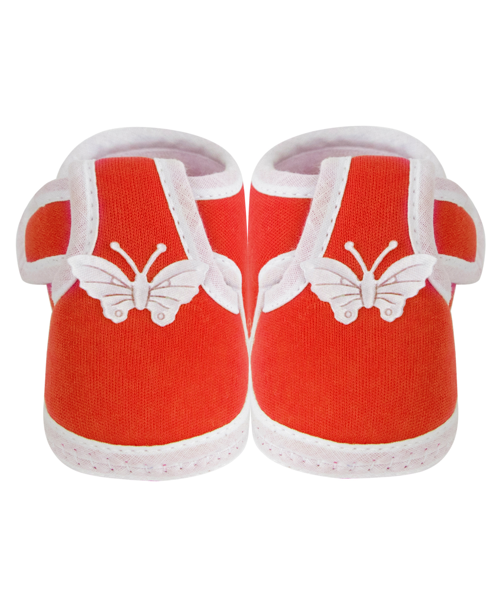 Neska Moda Butterfly Applique Detailed With Velcro Closure Booties - Red-picture-21