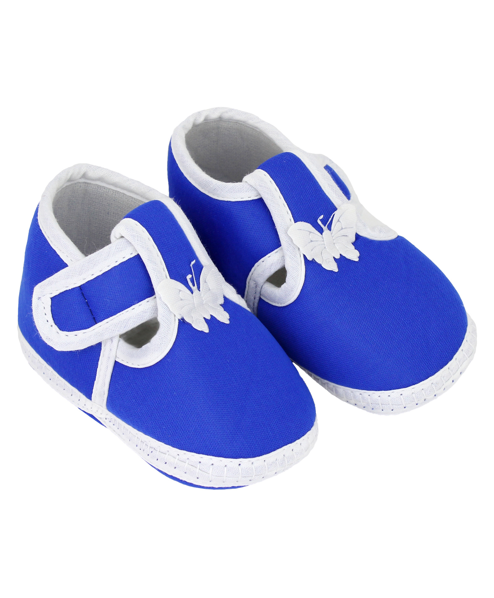 Neska Moda Butterfly Applique Detailed With Velcro Closure Booties - Blue-picture-25