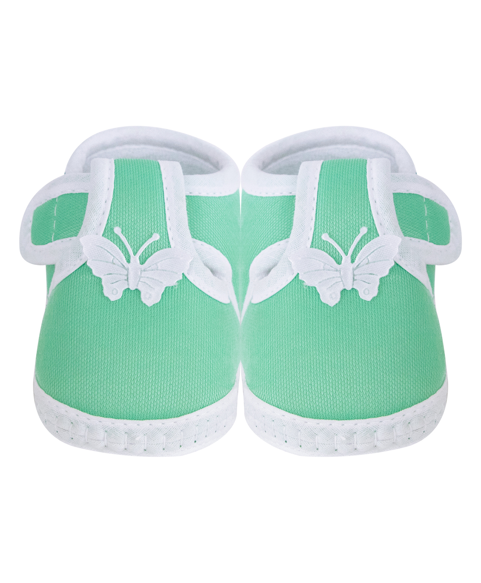 Neska Moda Butterfly Applique Detailed With Velcro Closure Booties - Green-picture-26