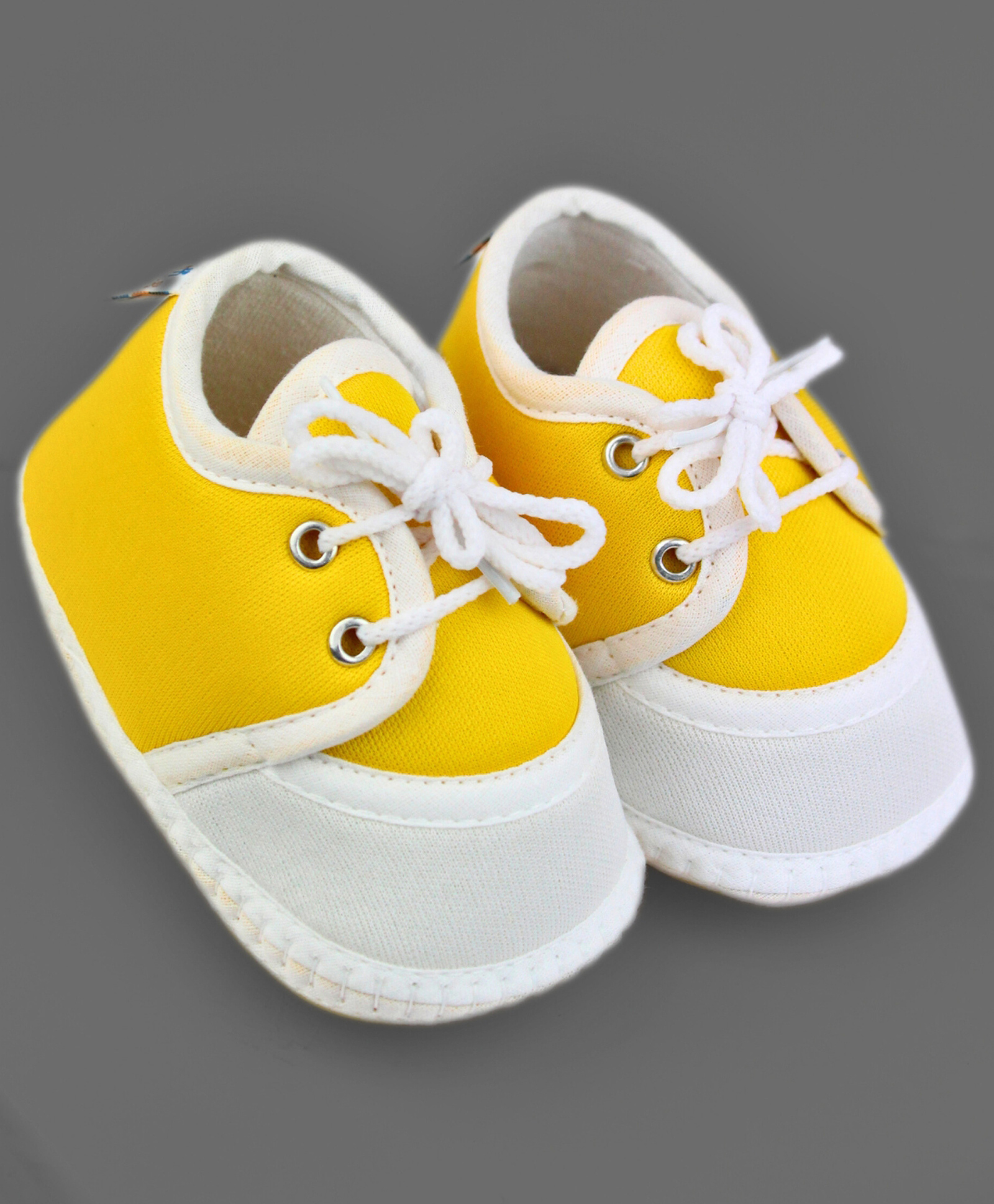 Neska Moda Colour Blocked With Lace Up Closure Booties - Yellow & White-picture-13
