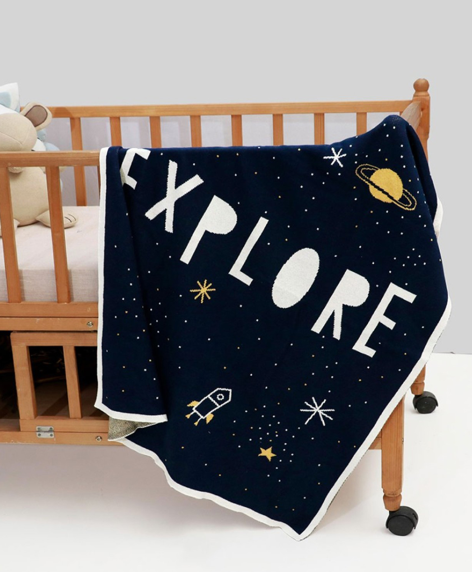 Haus & Kinder Explore Cotton Knitted All Season AC Blanket - Black-image-44