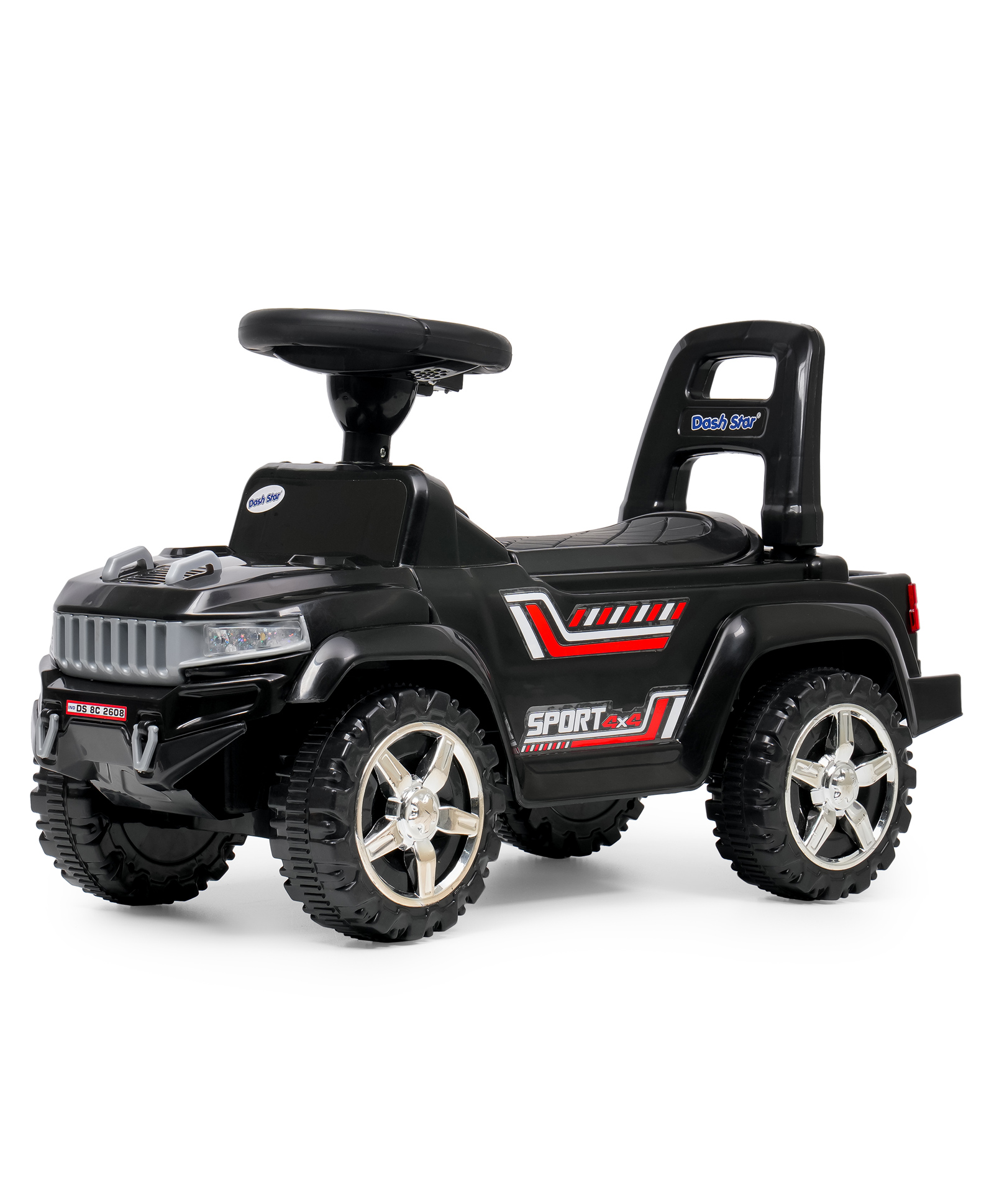 Joyride JEEP Rider 4x4 Ride on for Kids with Music & Horn Steering with Backrest Non Battery Operated Ride On Big Wheels for Kids 1 to 4 Years-picture-33