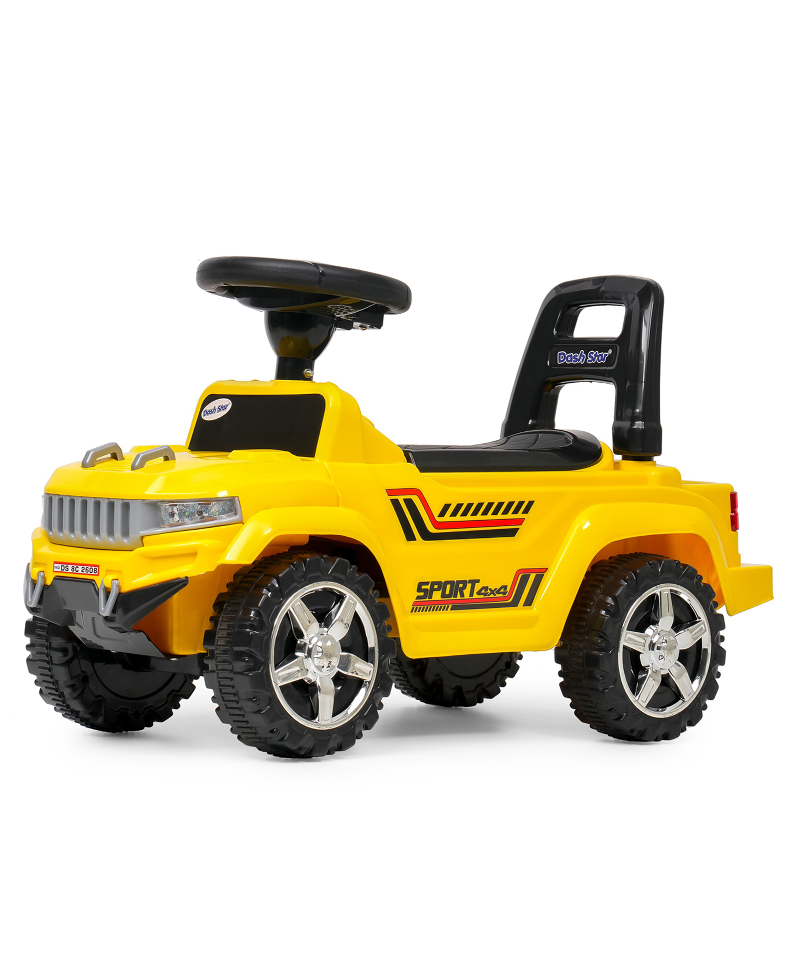 Joyride JEEP Rider 4x4 Ride on for Kids with Music & Horn Steering with Backrest Non Battery Operated Ride On Big Wheels for Kids 1 to 4 Years-picture-32