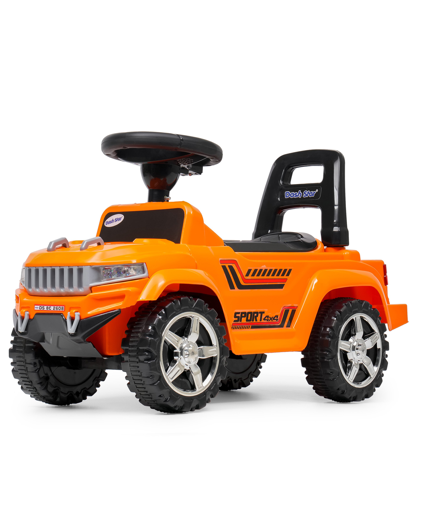 Joyride JEEP Rider 4x4 Ride on for Kids with Music & Horn Steering with Backrest Non Battery Operated Ride On Big Wheels for Kids 1 to 4 Years-picture-28