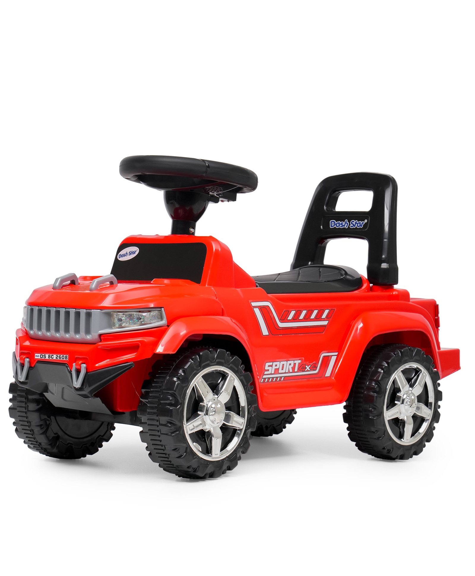 Joyride JEEP Rider 4x4 Ride on for Kids with Music & Horn Steering with Backrest Non Battery Operated Ride On Big Wheels for Kids 1 to 4 Years-picture-31