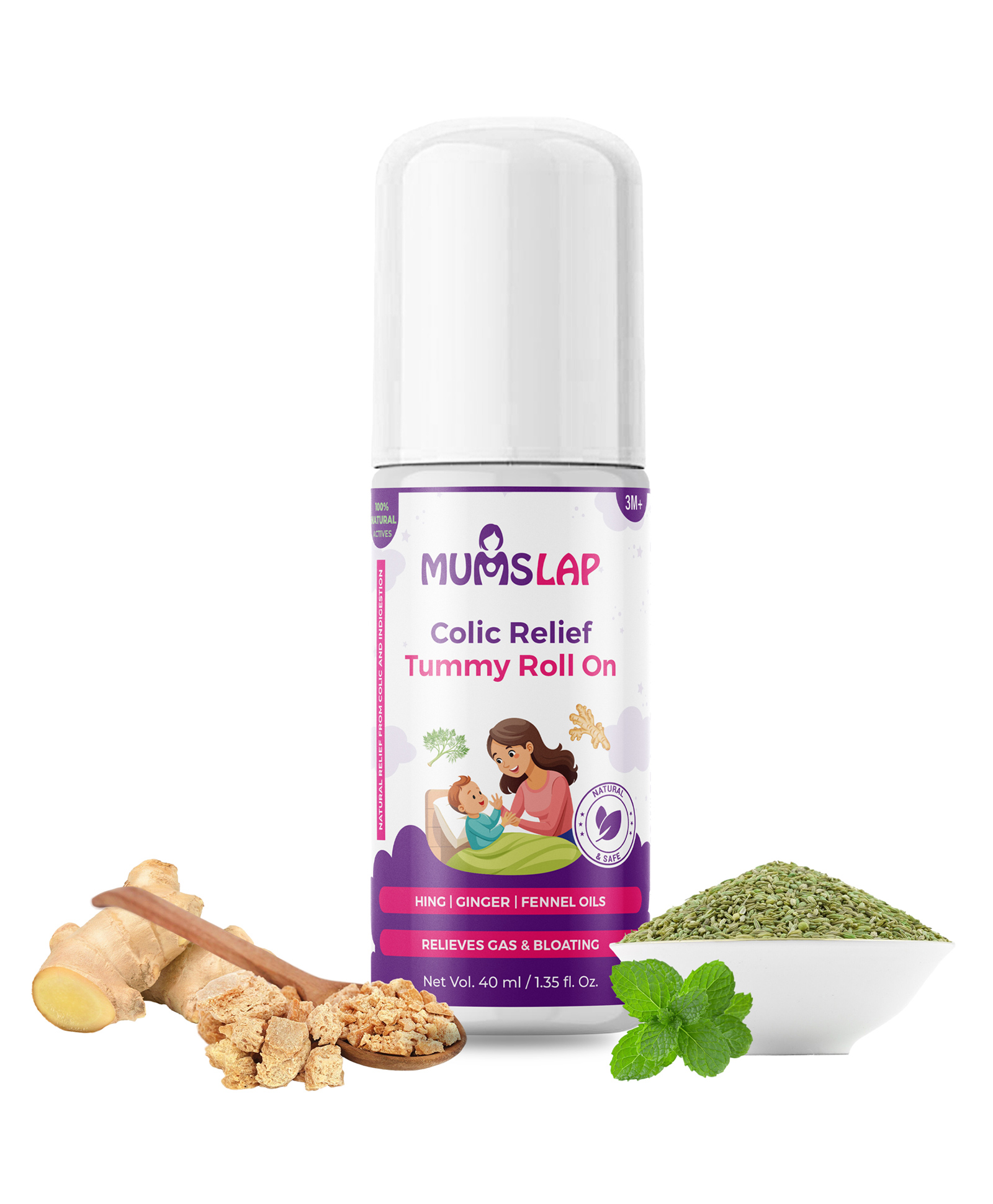 MumsLap Colic Relief Tummy Roll On - 40 ml-image-45