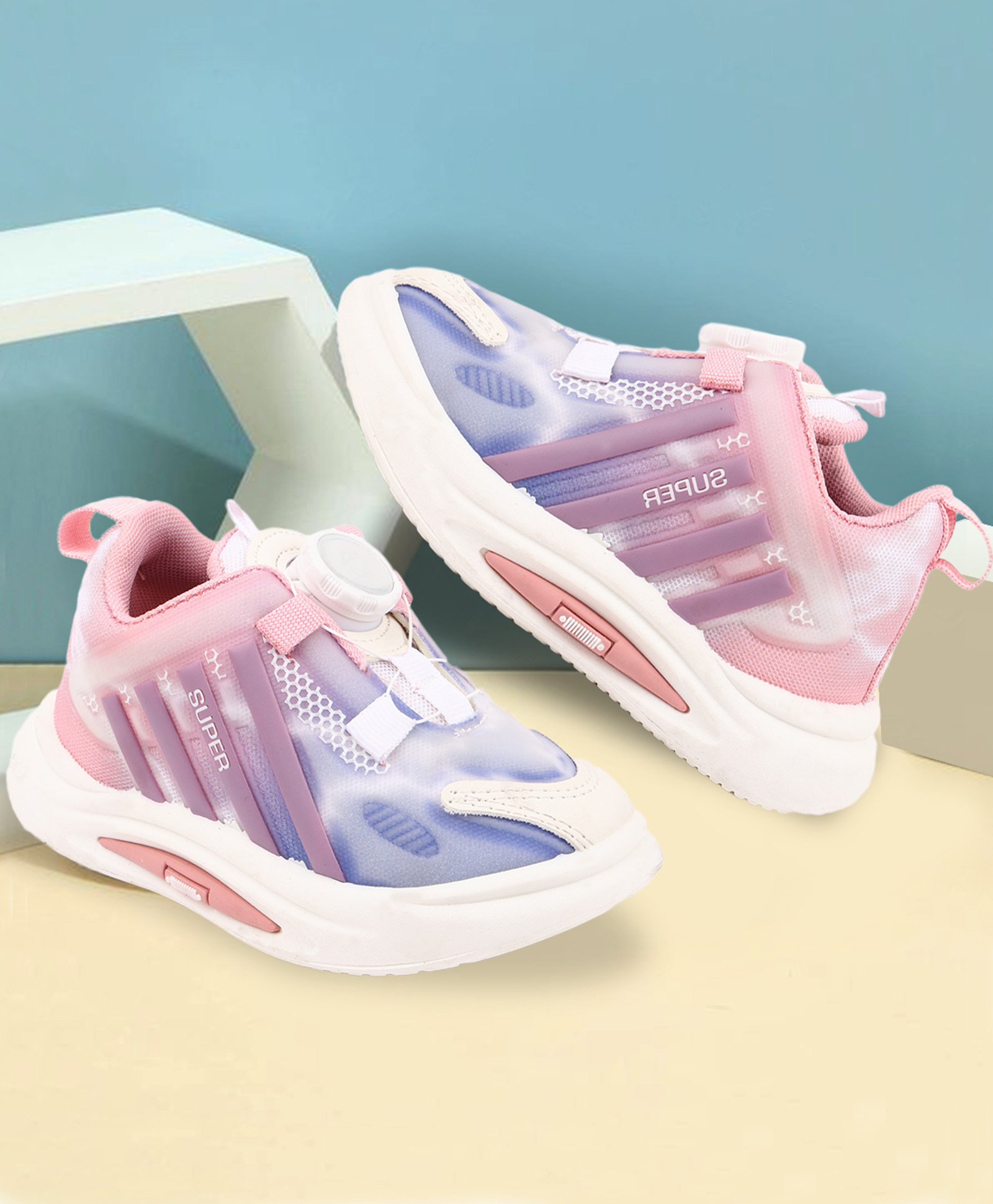 PASSION PETALS Ombre Designed Shoes - Pink & Blue-image-47
