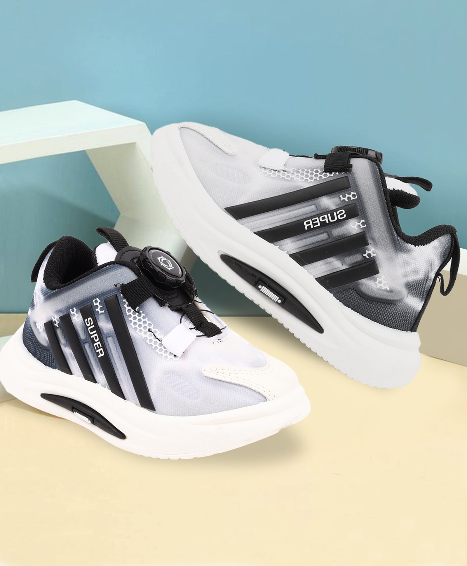 PASSION PETALS Ombre Designed Shoes - Black & White-picture-23