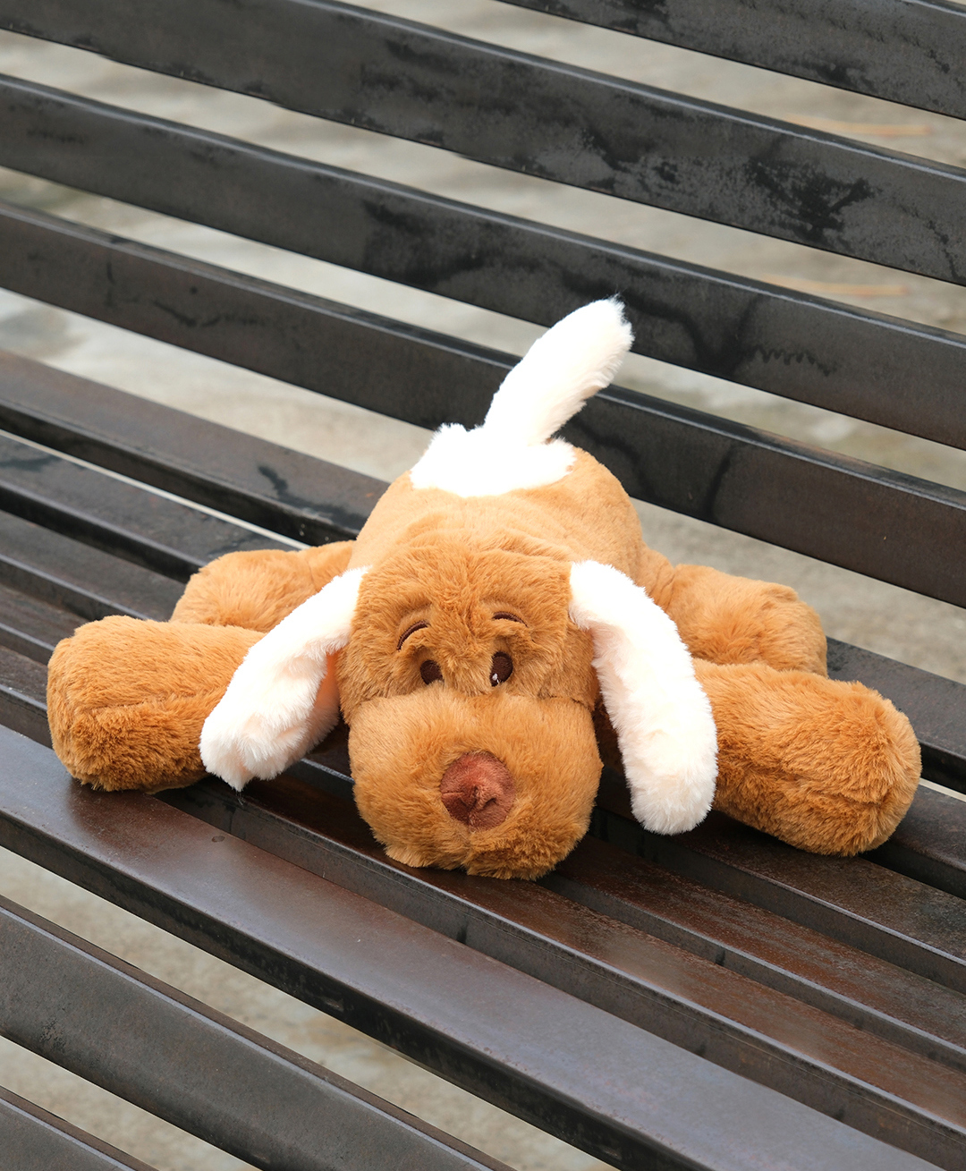 Dukiekooky White and Brown Plush Flying Dog Toy Soft Stuffed Animal for Boys and Girls Height - 30 cm-image-13