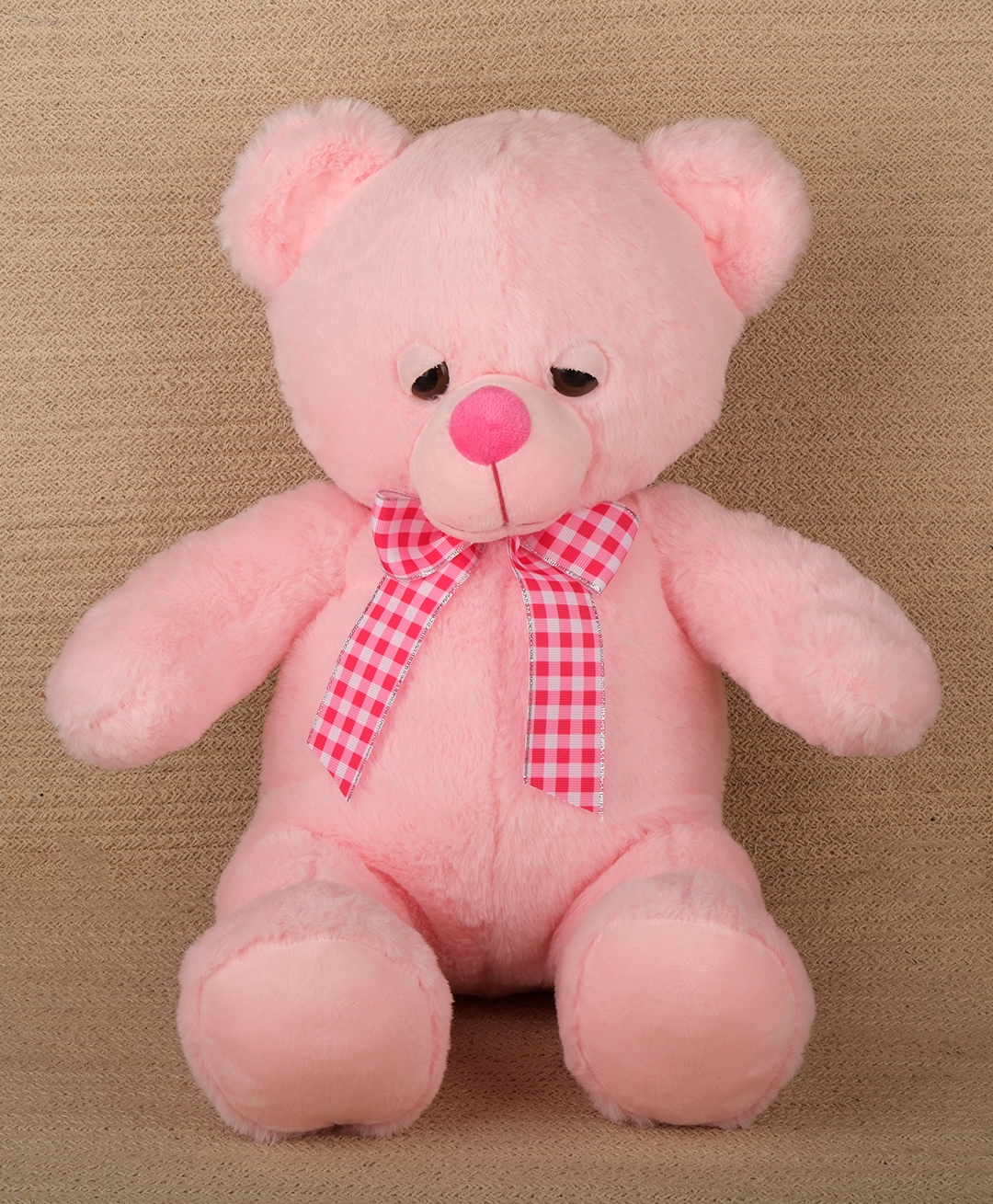 Dukiekooky Pink Dream Bear Plush Toy Soft Stuffed Teddy with Pink Accents and Decorative Ribbon Height - 40 cm-image-12