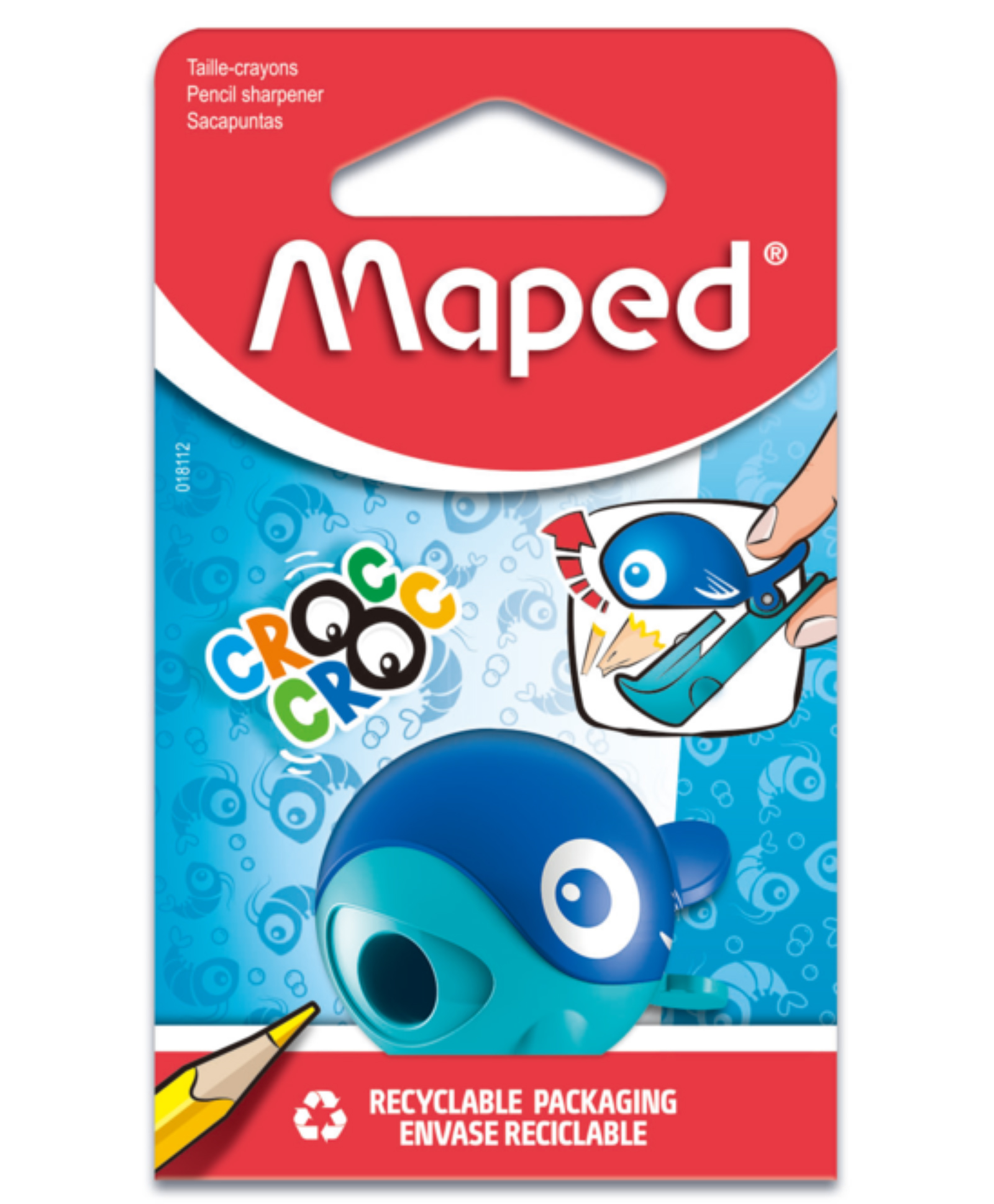 Maped Croc Croc Easy 1hole pencil Sharpener- Ladybug & Shark Design-picture-15