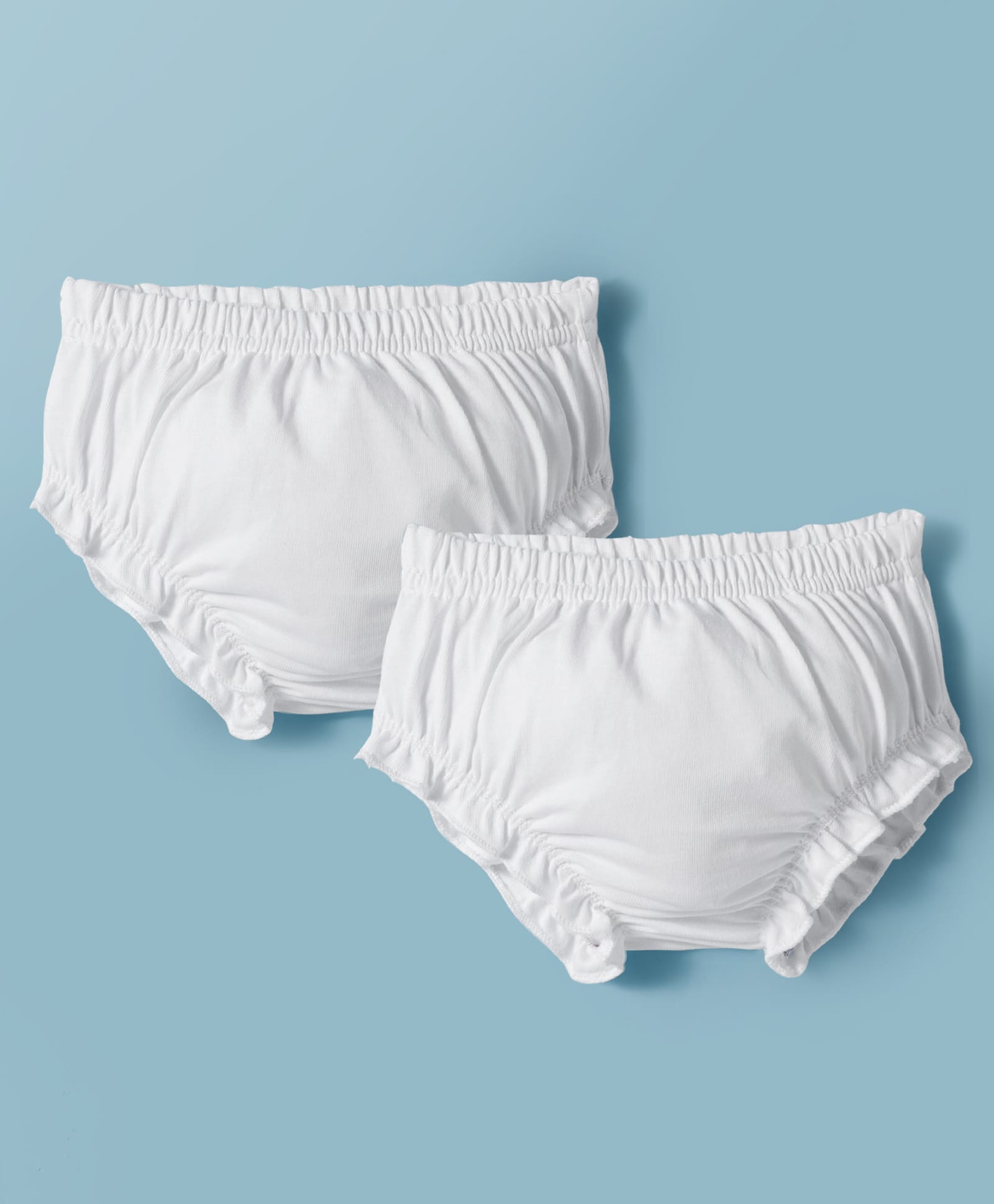 kookie kids india Kookie Kids Single Jersey Knit Solid Color Bloomers Pack of 2 - White-picture-13