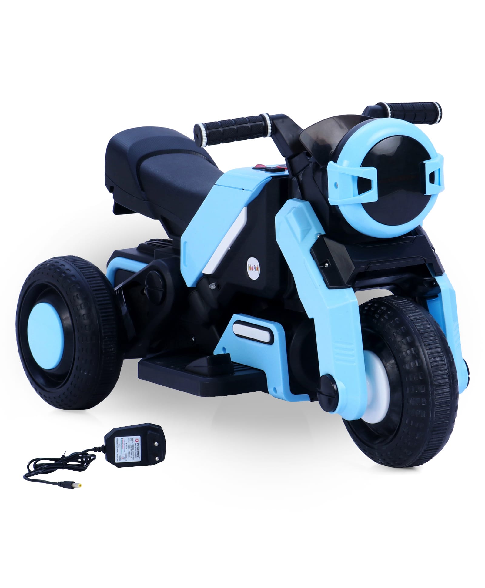 Battery Operated Kids Ride On Bike- Blue| Music & Lights| 3 Wheels Bike| Safe Durable| Flashing Headlight| Electric Vehicle| Long-Lasting Rechargeable Battery| Toy for Boys & Girls-image-44