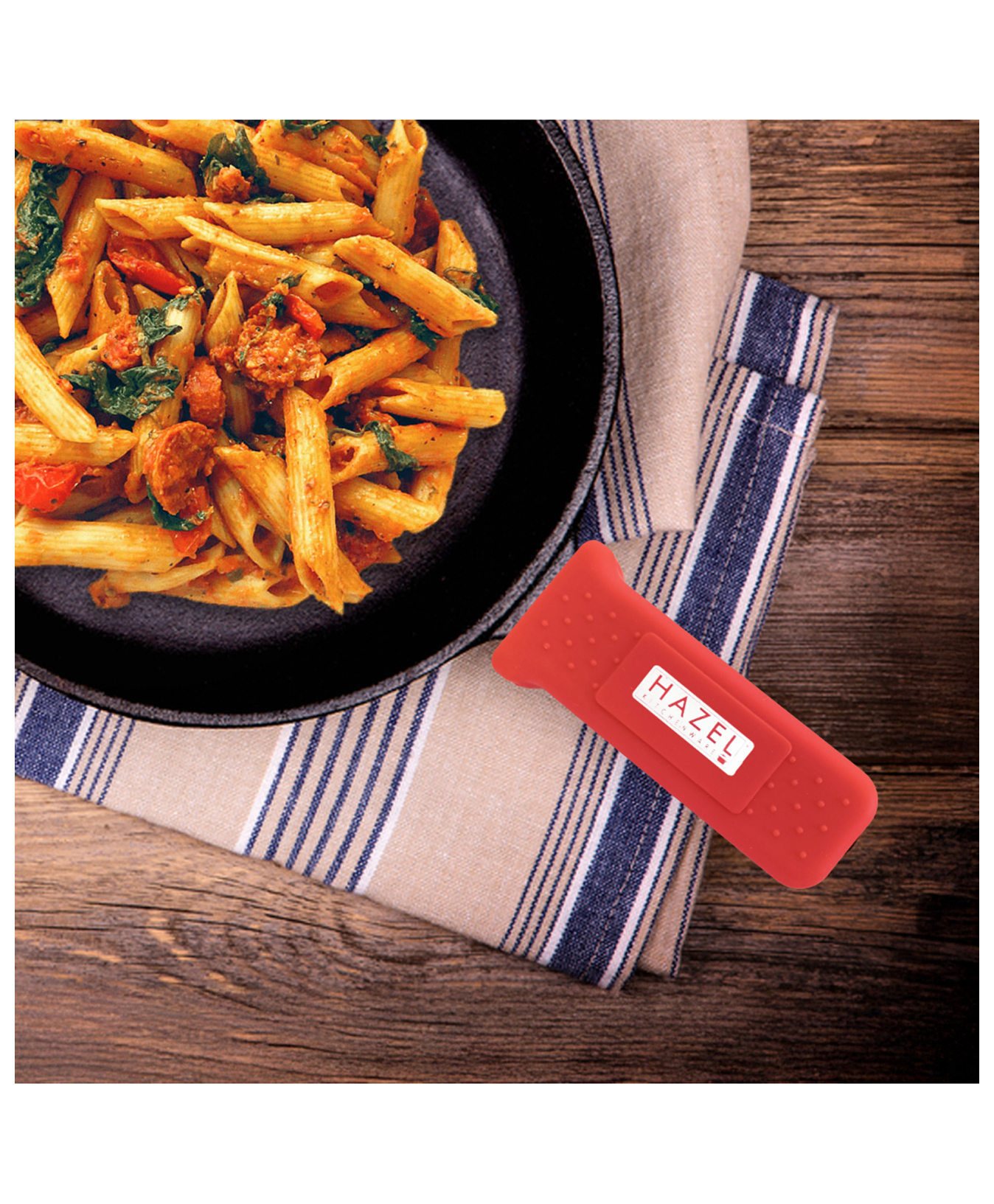 HAZEL Silicone Heat Resistant Cast Iron Handle Sleeve | Non-Slip Grip Cover for Pans & Cookware-image-4