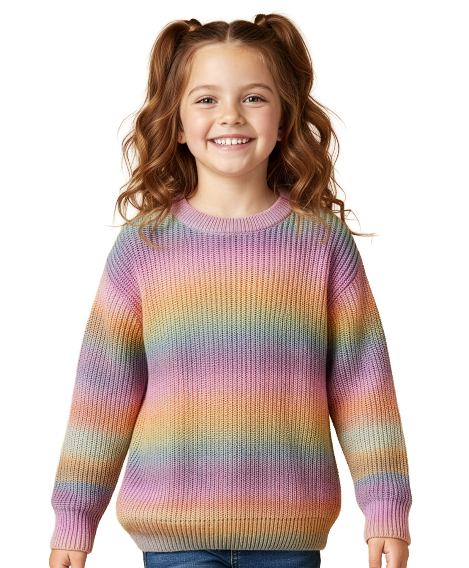 Kanvin Cotton Knit Full Sleeves Striped Pullover Sweater - Multicolor-picture-25