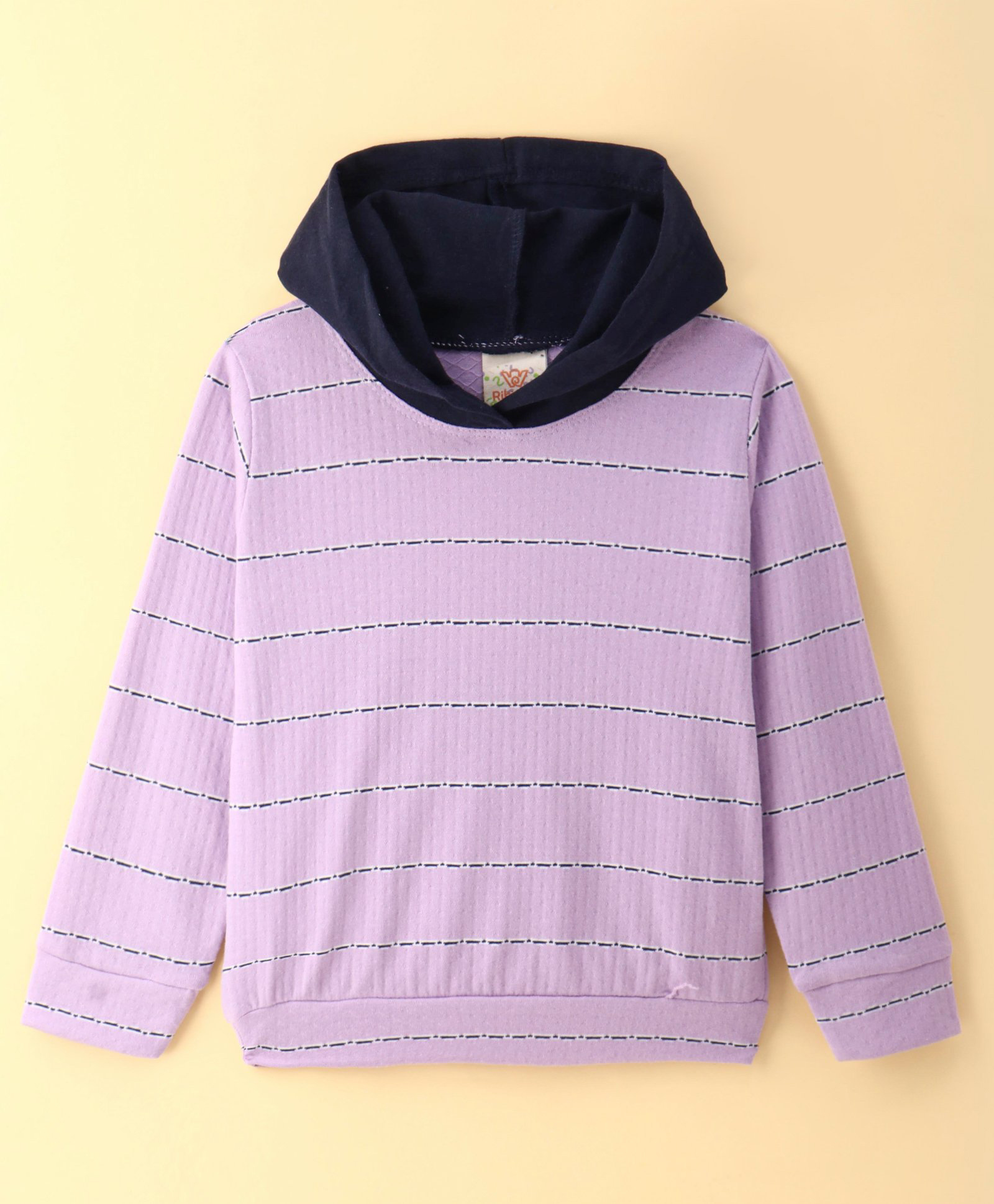 Rikidoos Full Sleeves Abstract Printed Hoodie - Purple-picture-17
