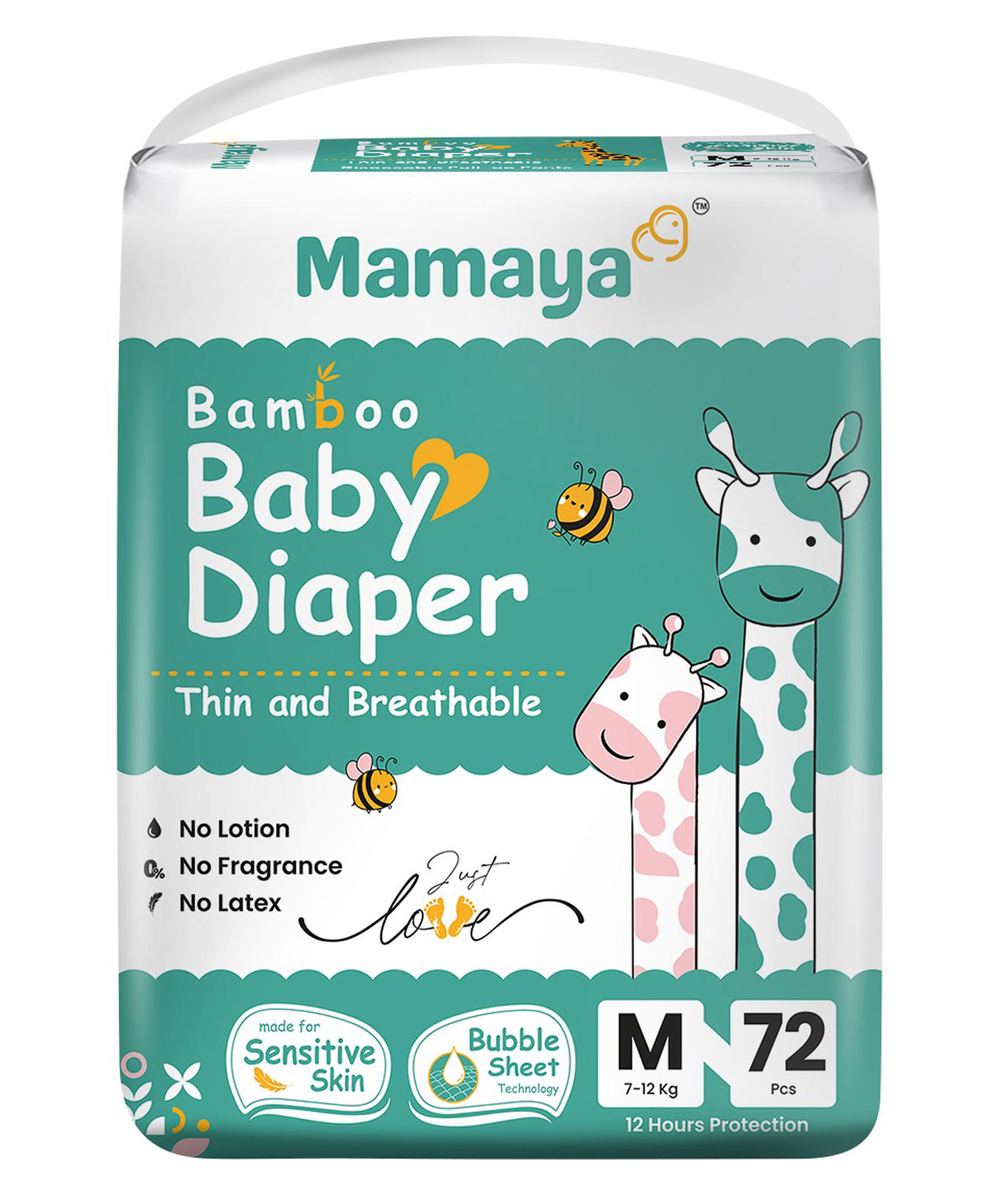 Mamaya Baby Diaper M-72 Pieces-image-33