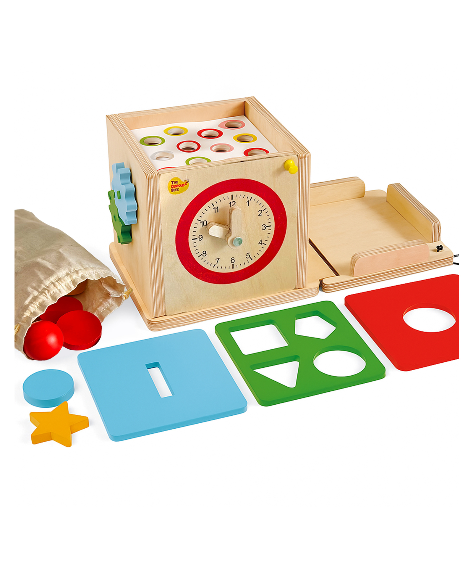 The Curious Bees - Ultimate Play Box | Montessori Toys for 624 Months Old Babies | Shape Sorter, Object Permanence, Fine Motor Skills & Sensory Toys-image-47