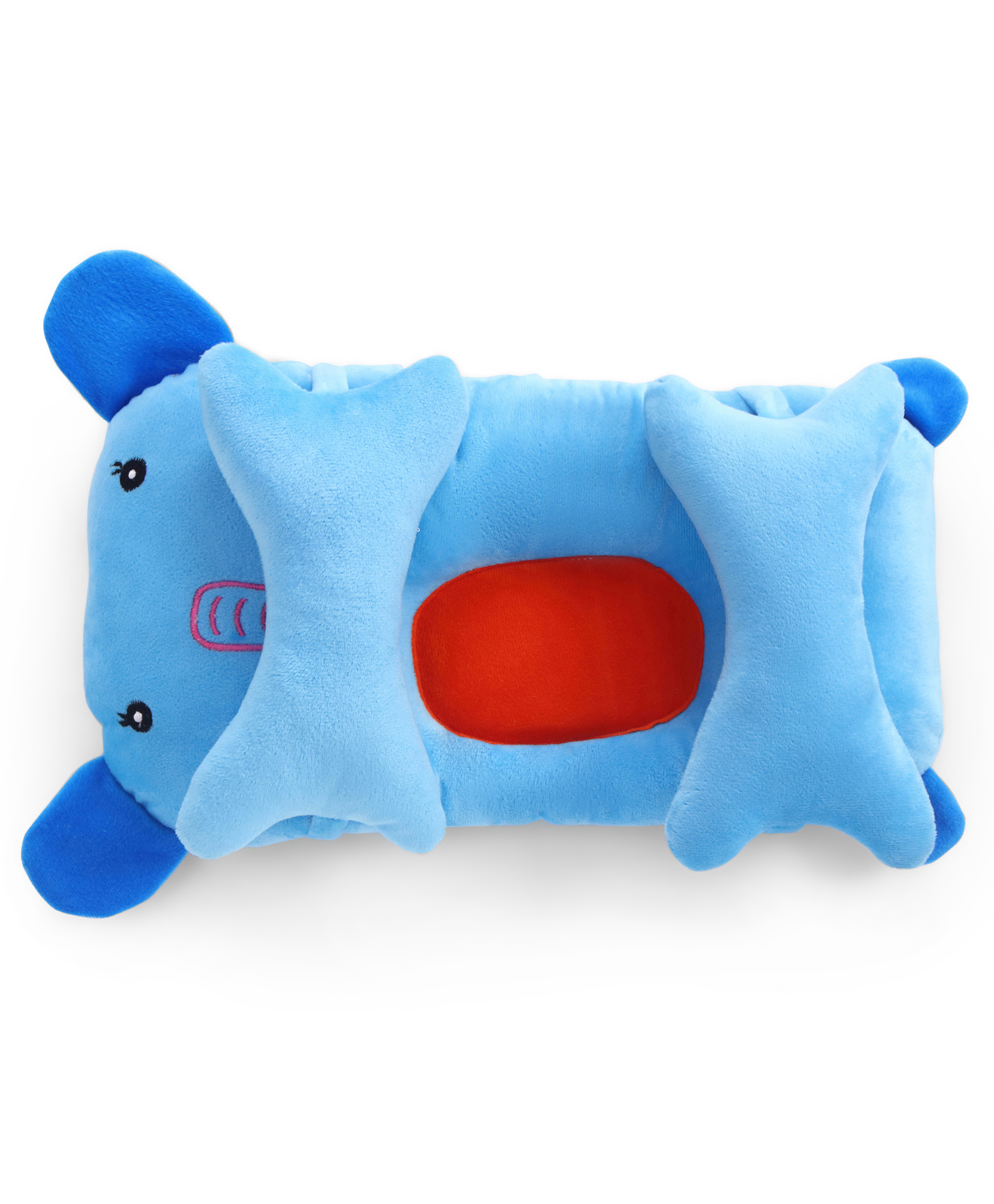ZOE Cartoon Shape Plush New Born Baby Pillow with Adjustable Side Support| Head Rest| Neck & Shoulder Support| New Born & Infant Pillow| Plush Pillow| Prevent Flat Head - Blue-image-43