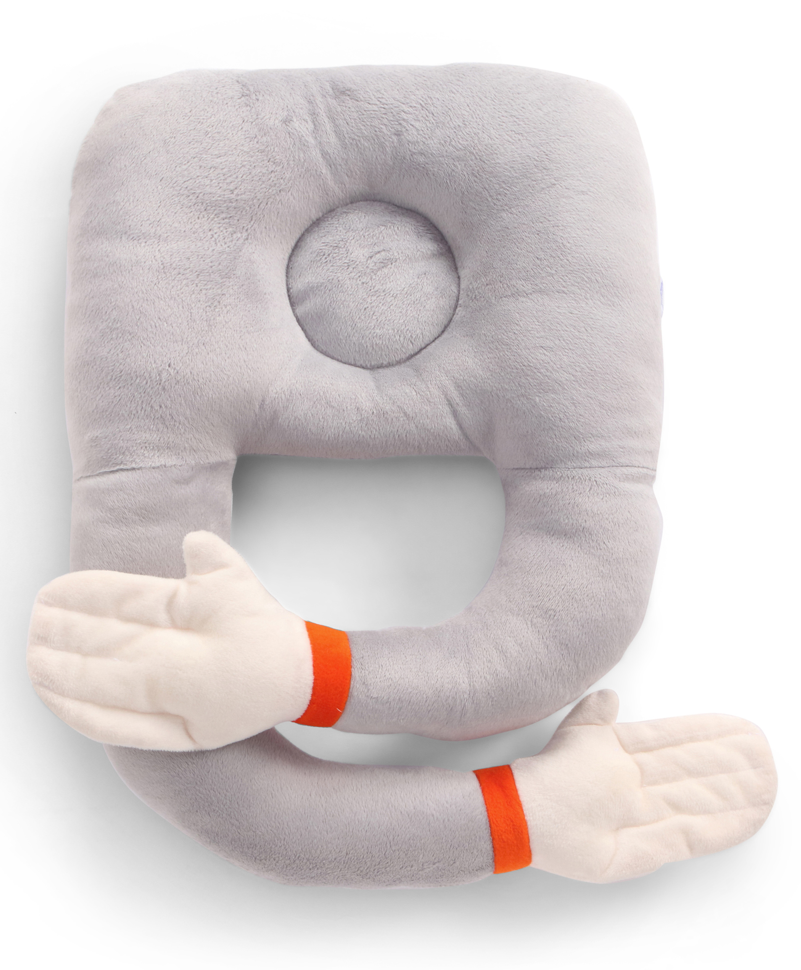 ZOE Baby Hugging Pillow for New Born Head Shaping - Blue| Neck & Shoulder Support| New Born & Infant Pillow| Soft & Plush Prevent Flat Head| Avoids Startle Reflex - Grey-picture-14