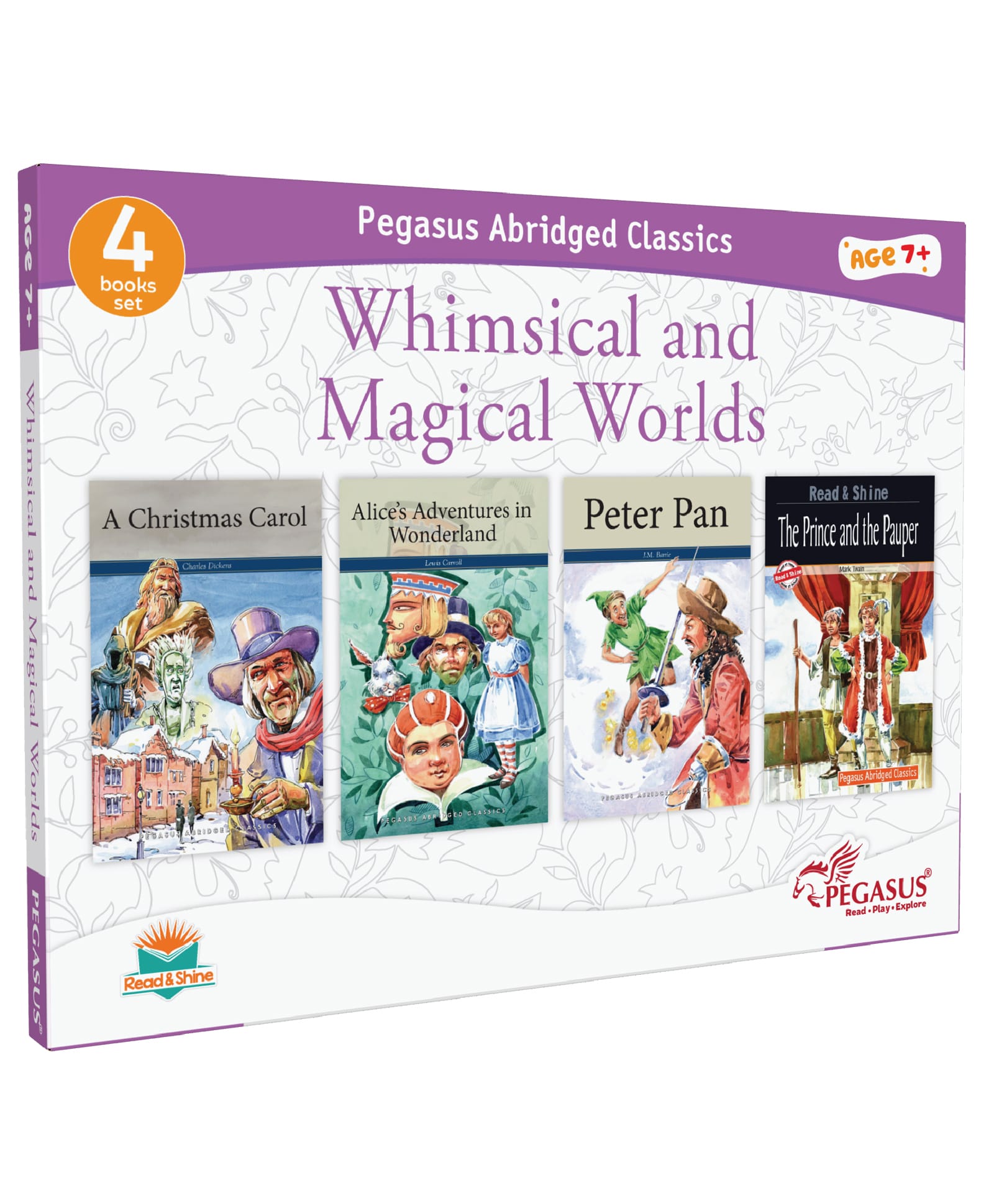 Whimsical & Magical Worlds Story Books for Kids set of 4| Set of 4 Illustrated Books- A Christmas Carol, Alice in Wonderland, Peter Pan & The Prince and the Pauper - English-image-37