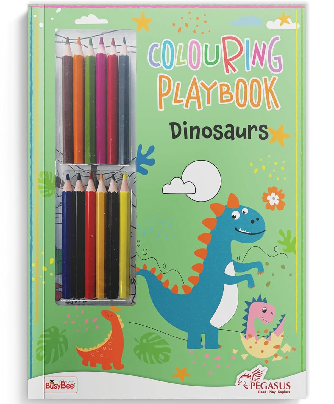 pegasus Coloring Play Book - Dinosaurs | Includes Pencil Colors | Fun & Creative Activity for Kids | Perfect Gift for Young Artists-picture-21