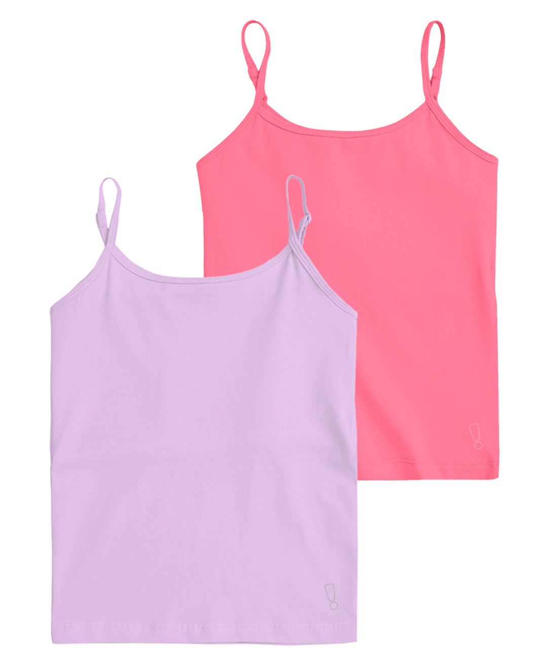 Plan B Cotton Blend Knit Pack Of 2 Sleeveless Solid Camisoles - White & Lavender-image-42