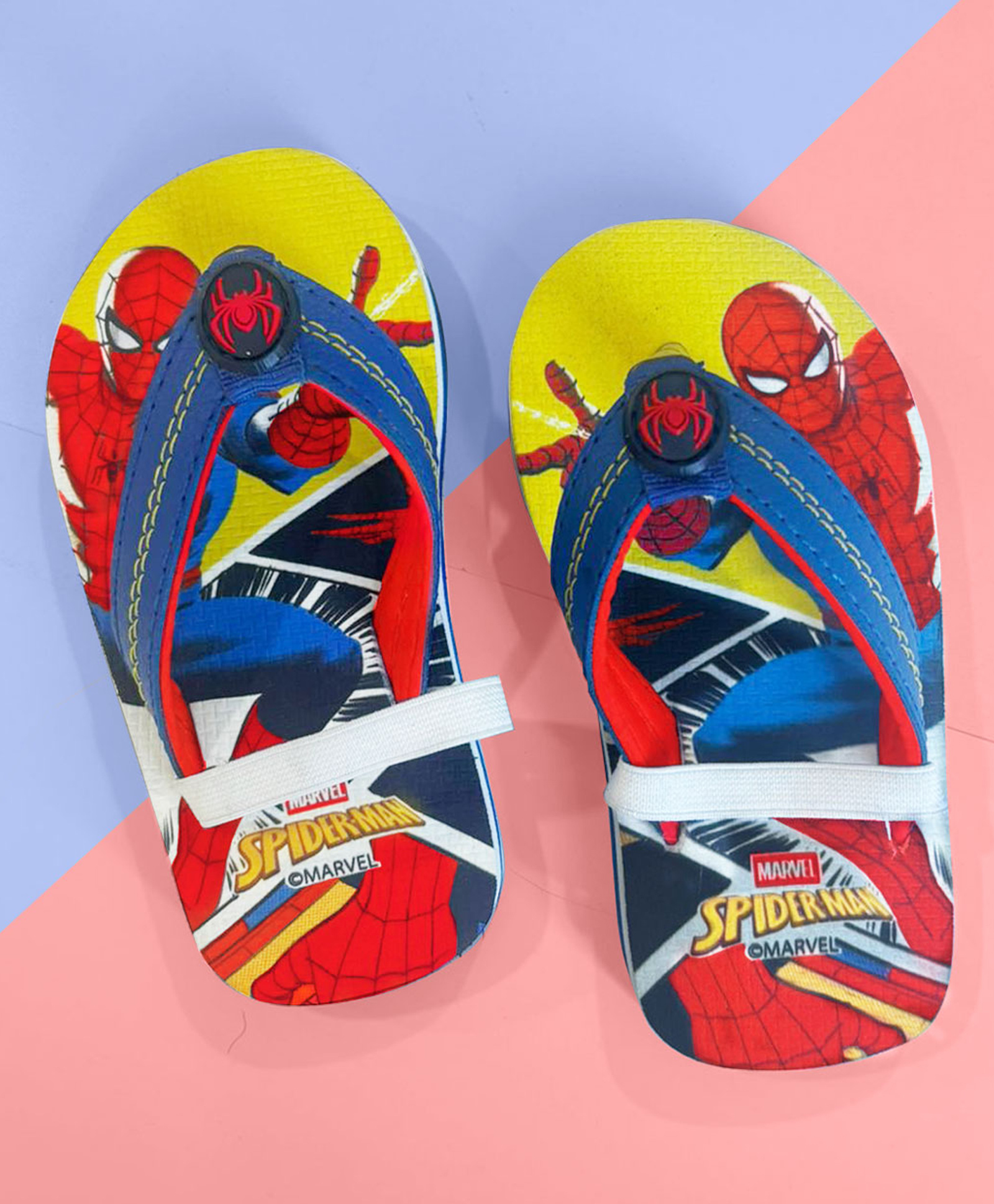 Kidsville Marvel Featuring Spiderman Designed Flip Flops - Yellow & Blue-picture-12