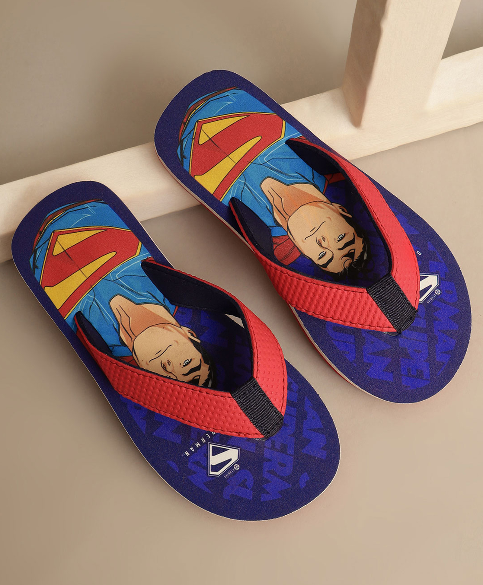 Kidsville DC Comics Featuring Superman Designed Flip flops - Blue & Red-picture-38