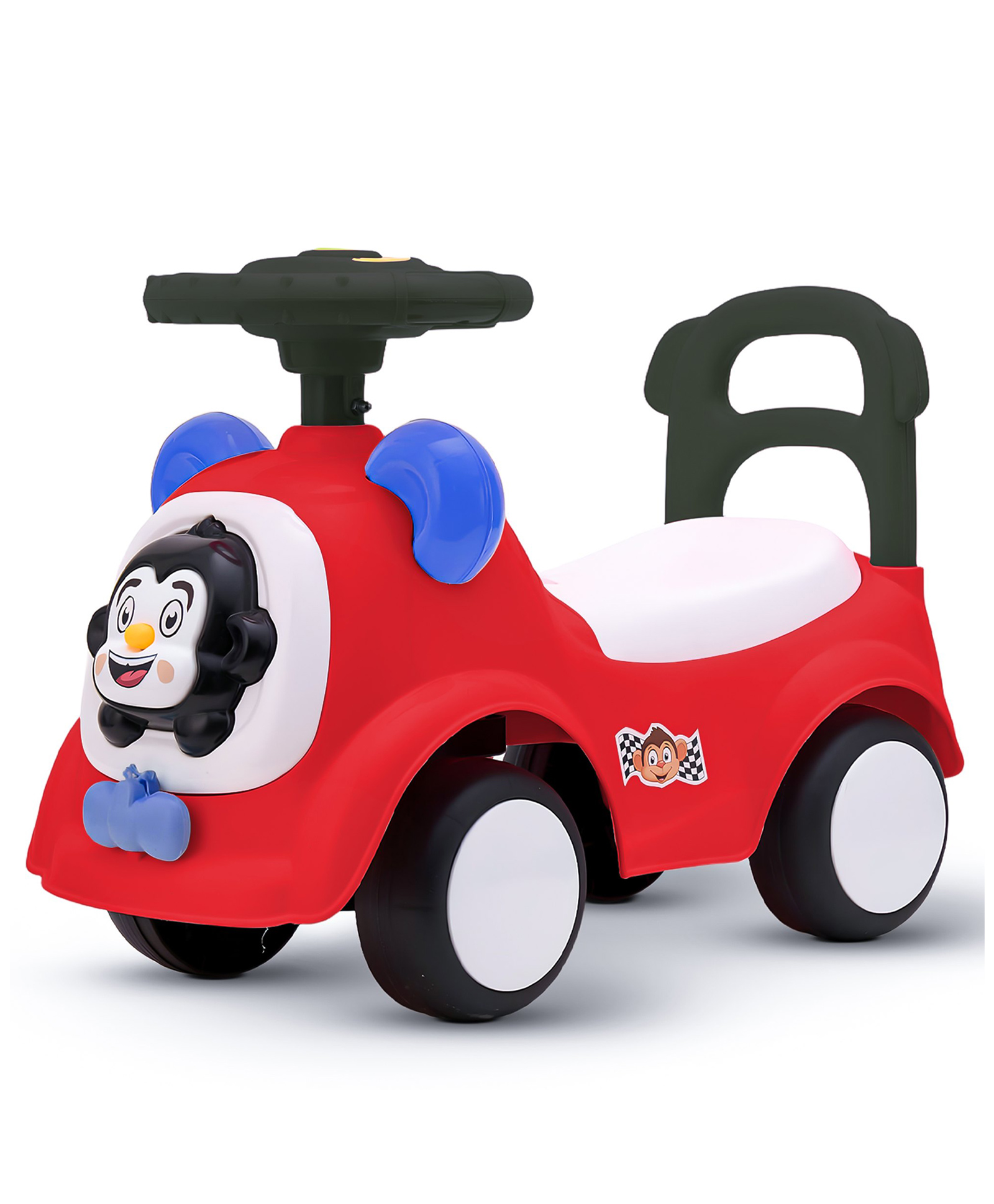 Baybee Snappy Baby Ride on Cars for Kids | Indoor Push Ride on Car with Safety Backrest & Toy Storage | Portable Kid Cars with Music & Horn | Outdoor Rider car for Kids (Red)-image-13