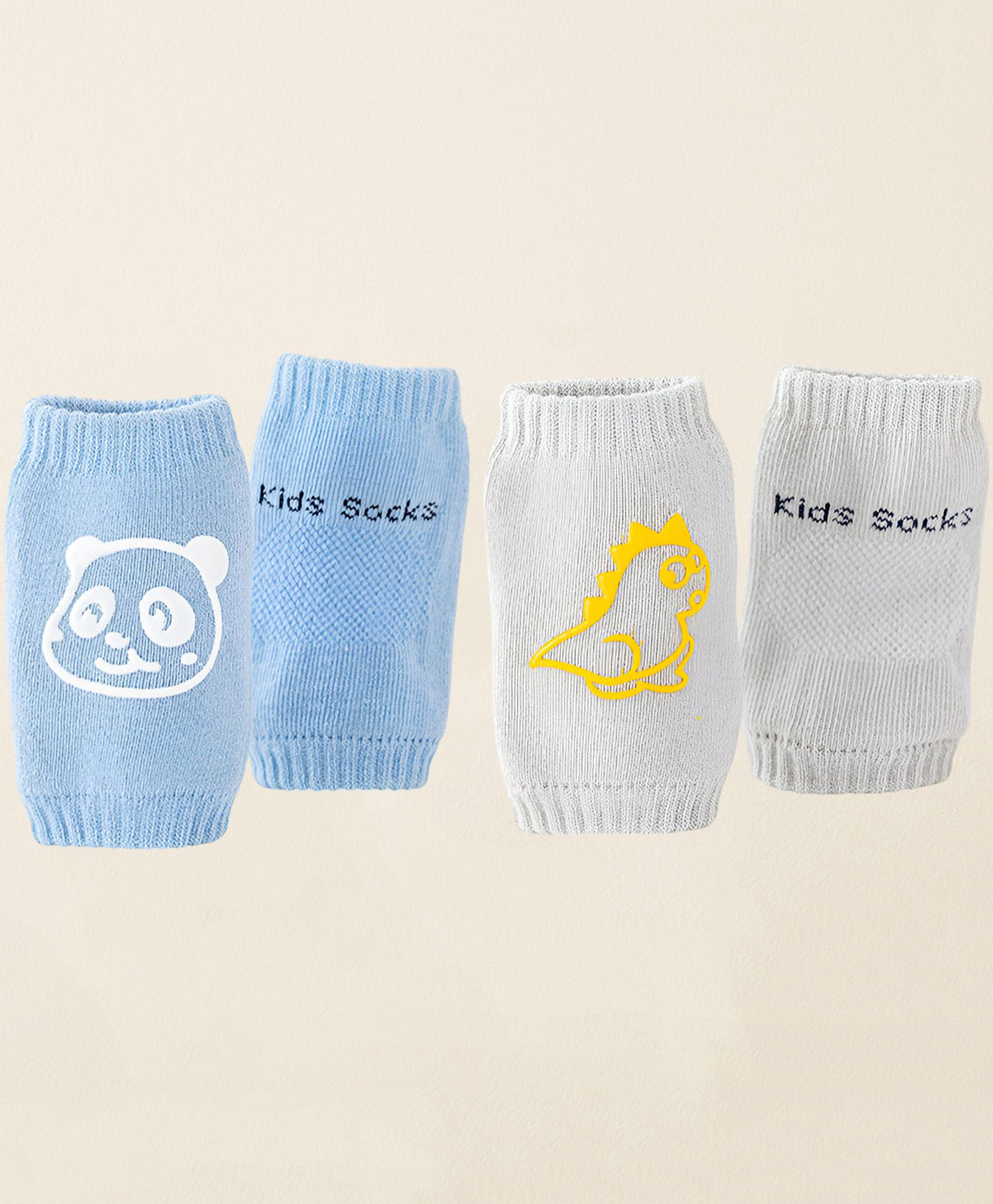 SYGA Cotton Cartoon 2 Pairs Knee Pads - Blue & Grey-picture-15