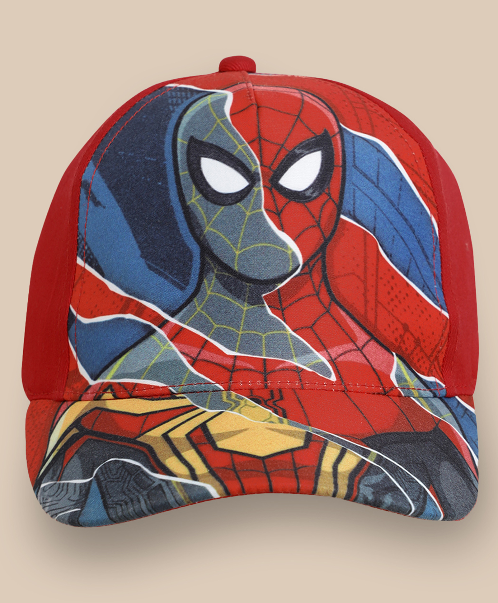 Kidsville Cotton Blend Marvel Featuring Spiderman Printed Cap - Red - Diameter 17 Cm-picture-15