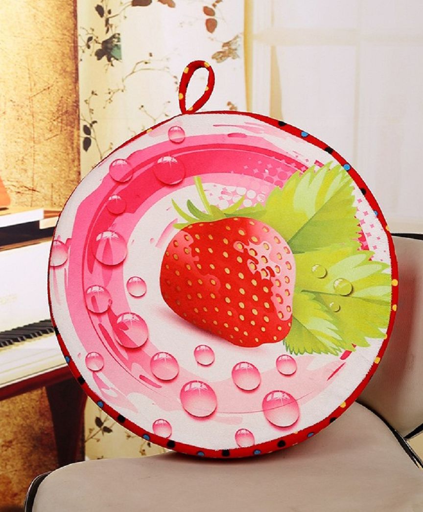 Skylofts Strawberry Fruit Shape Cushion - Pink-picture-18
