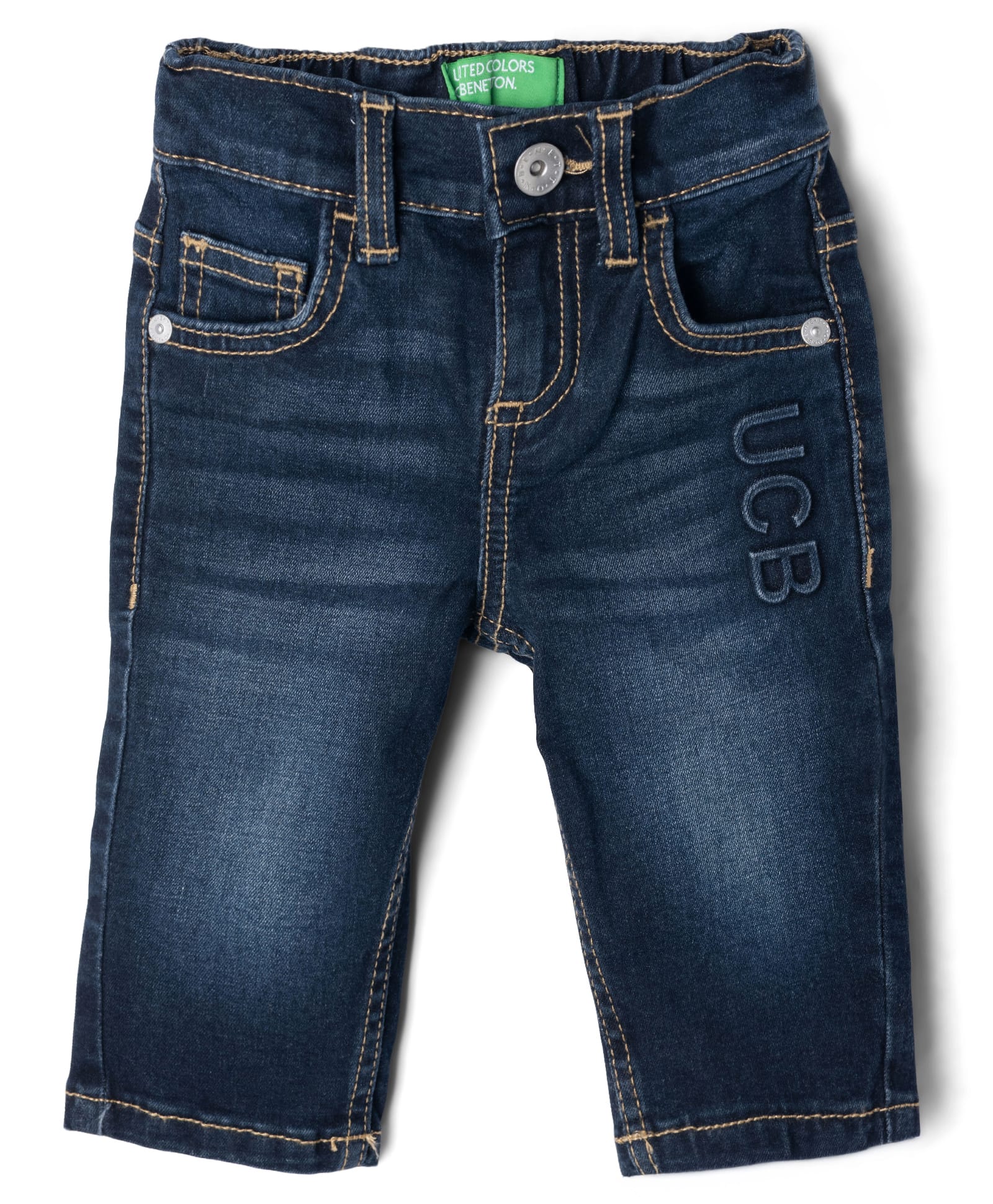 UCB Woven Full Length Washed Denim Jeans - Blue-picture-19