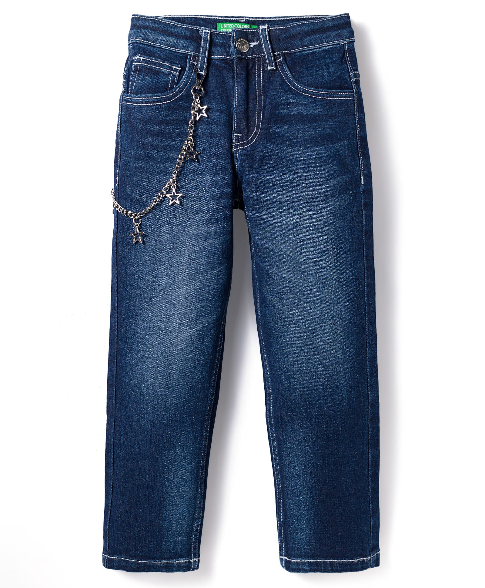 UCB Woven Full Length Solid Colour Jeans - Blue-picture-20