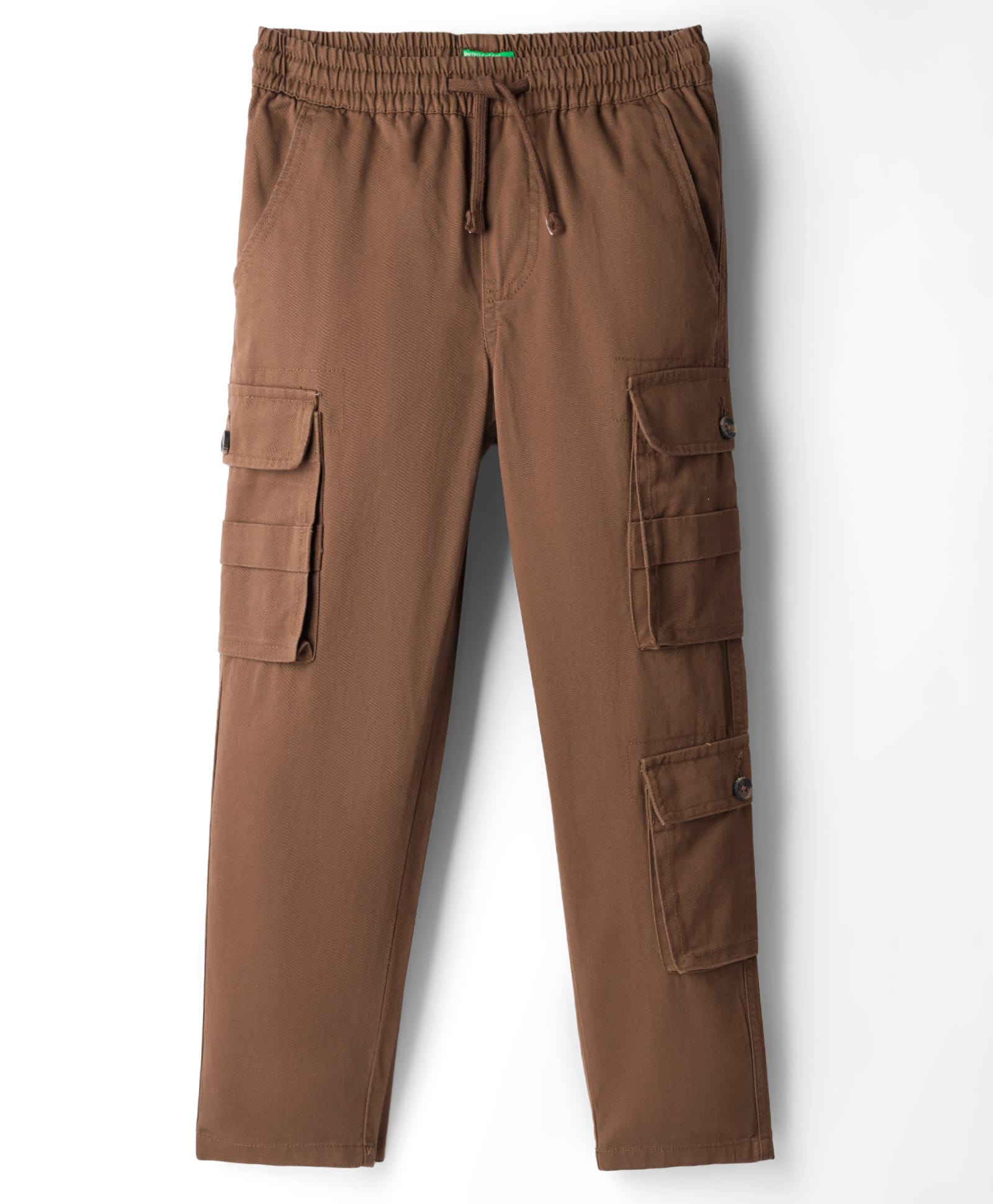 UCB Cotton Woven Full Length Trouser With Cargo Pockets - Dark Brown-picture-10