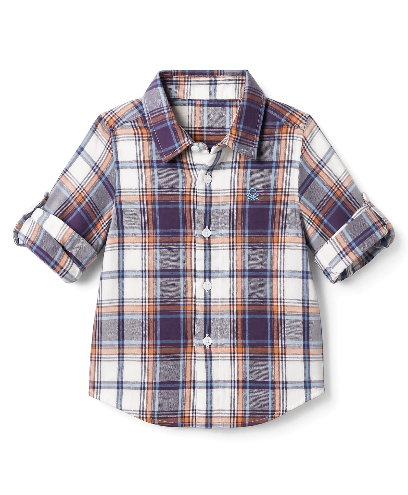 UCB 100% Cotton Woven Full Sleeves Shirt With Checks - Purple-picture-14