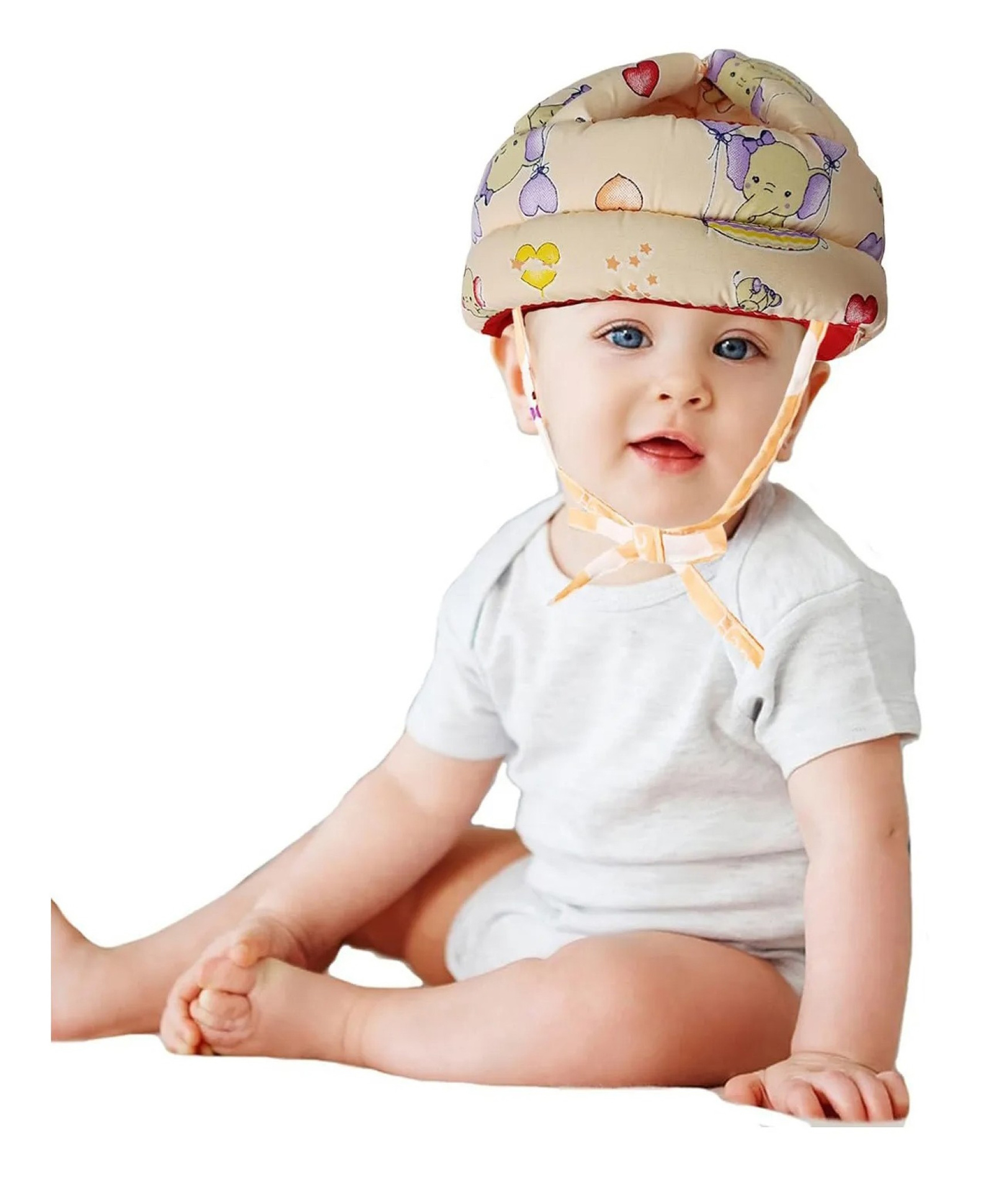 Mihar Essentials Adjustable Cushioned Baby Safety Helmet -Colour & Design May Vary-image-9