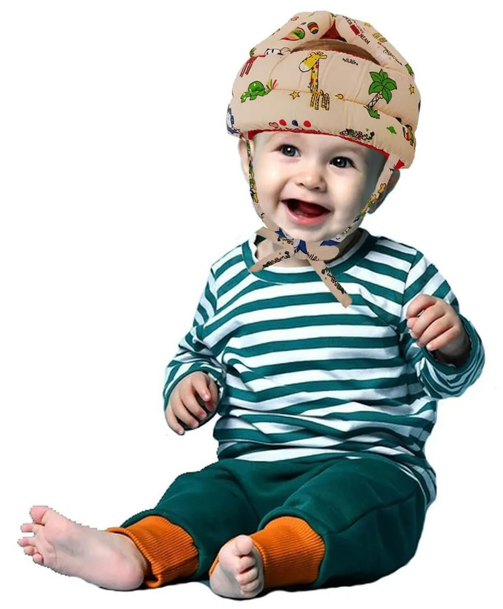 Mihar Essentials Adjustable Cushioned Baby Safety Helmet -Colour & Design May Vary-image-43