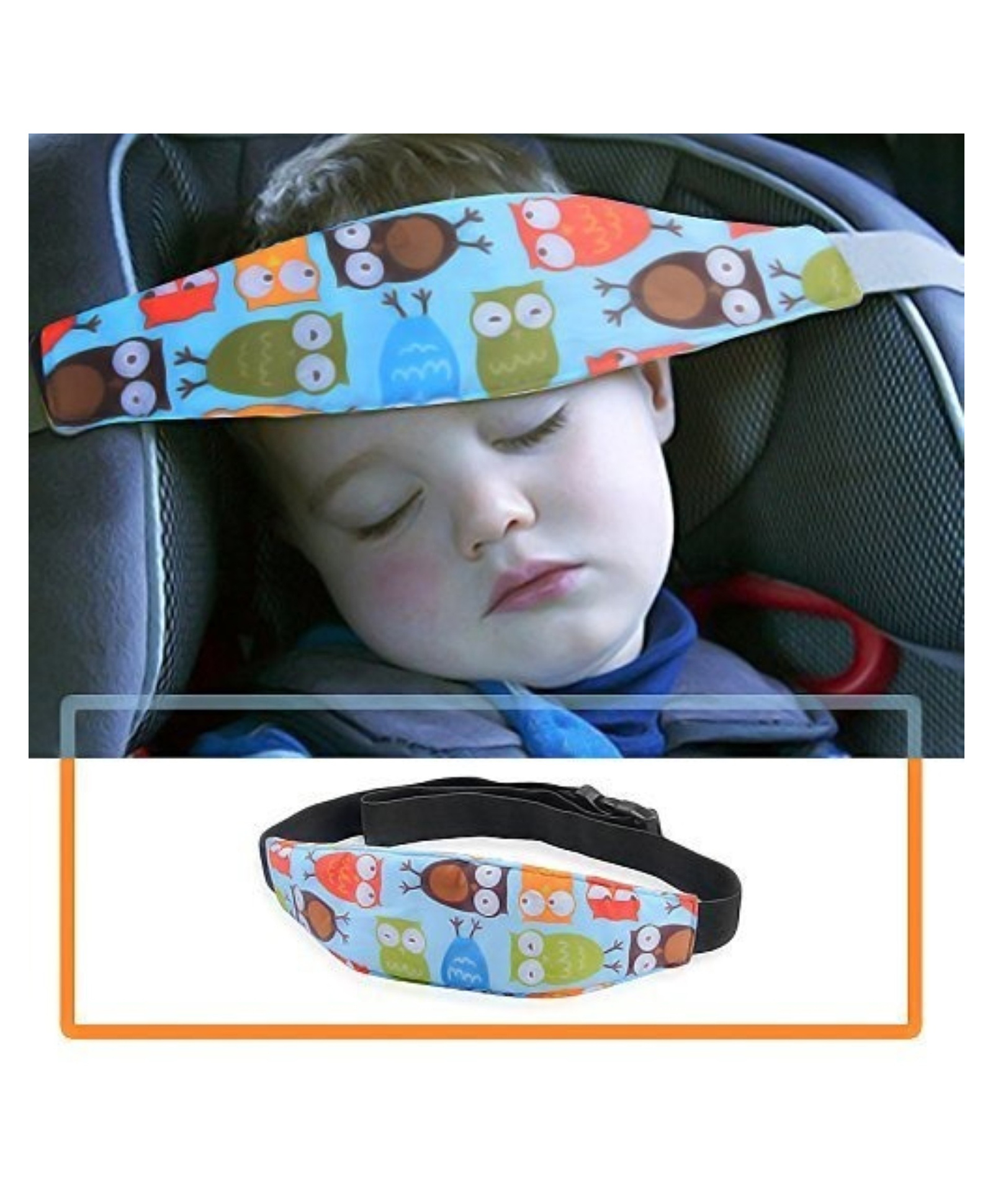 mihar essentials Mihar Head Band Strap Headrest for Sleeping Traveling - Adjustable, Comfortable, and Safe Head Support for Toddlers and Kids in Car Seats, Strollers, and High Chairs-colour and design may vary-picture-15
