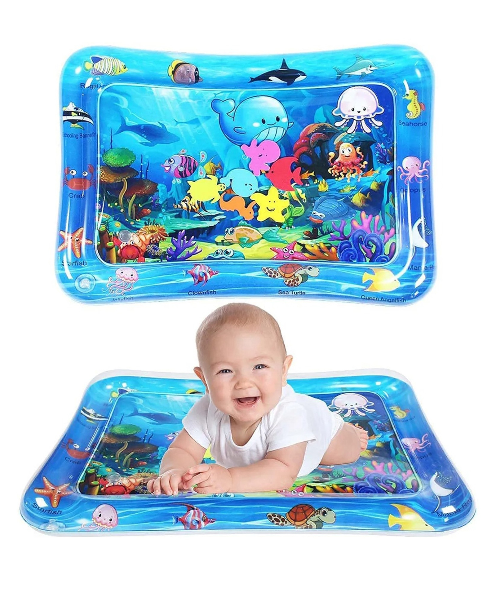 Mihar Essentials Kids Inflatable Water Play Mat With Toys (Color & Design May Vary)-image-37