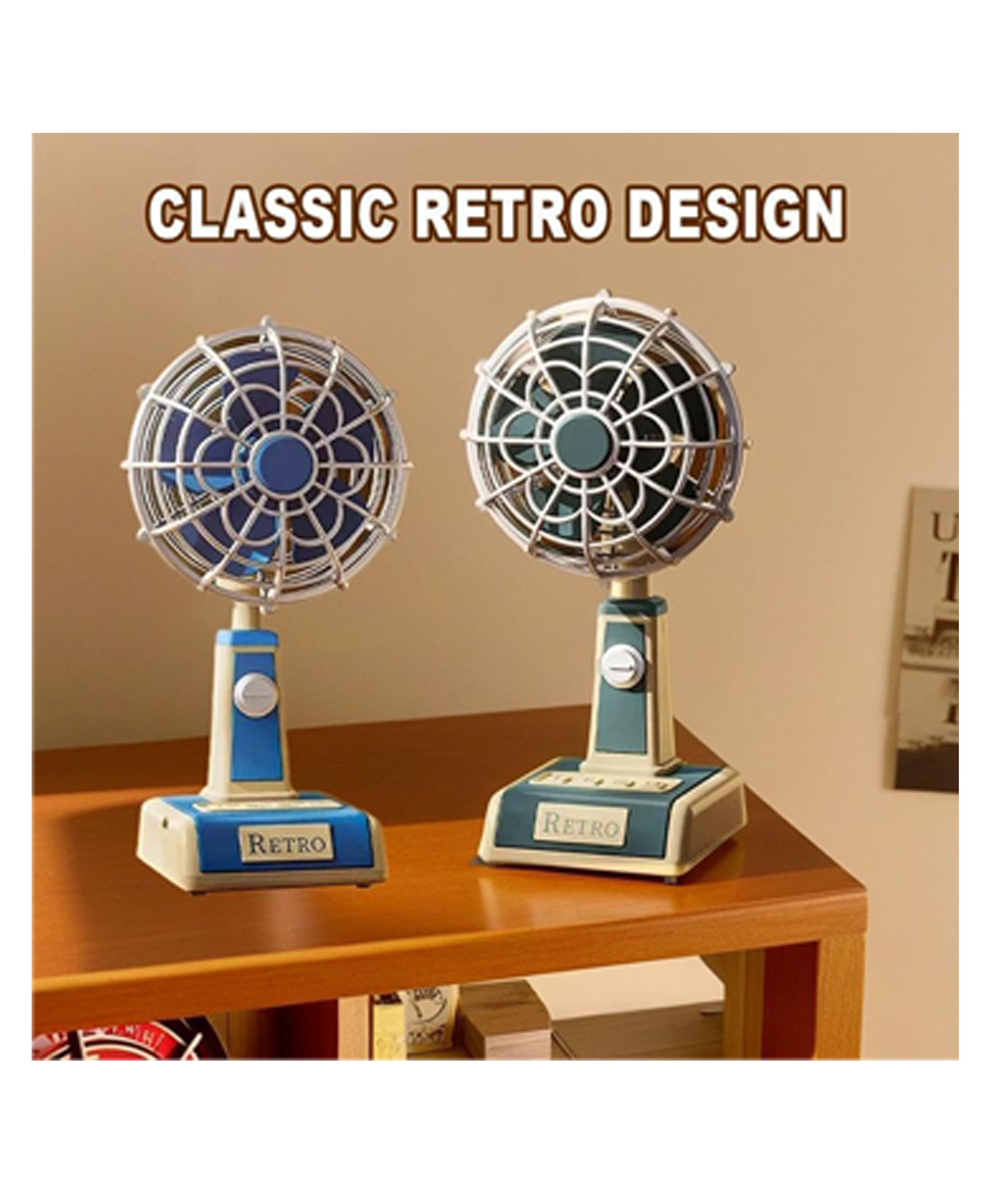 Elecart Portable Mini Desk Fan Up & Down Adjustable Airflow, 3-Speed, Type-C Charging | Silent Table Fan for Bedroom, Office, Camping & Study Desk (Pack 1 Random Colour)-picture-8