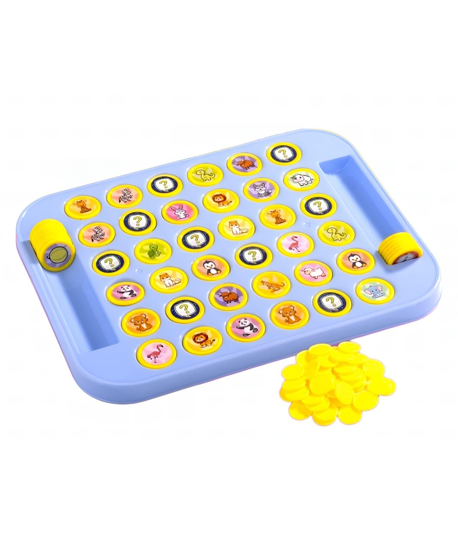 Urbane Chic Memory Chess Flip & Match Game for Kids Educational Brain Development Puzzle Board Game with Animal & Fruit Tokens-(Color May Vary)-image-13