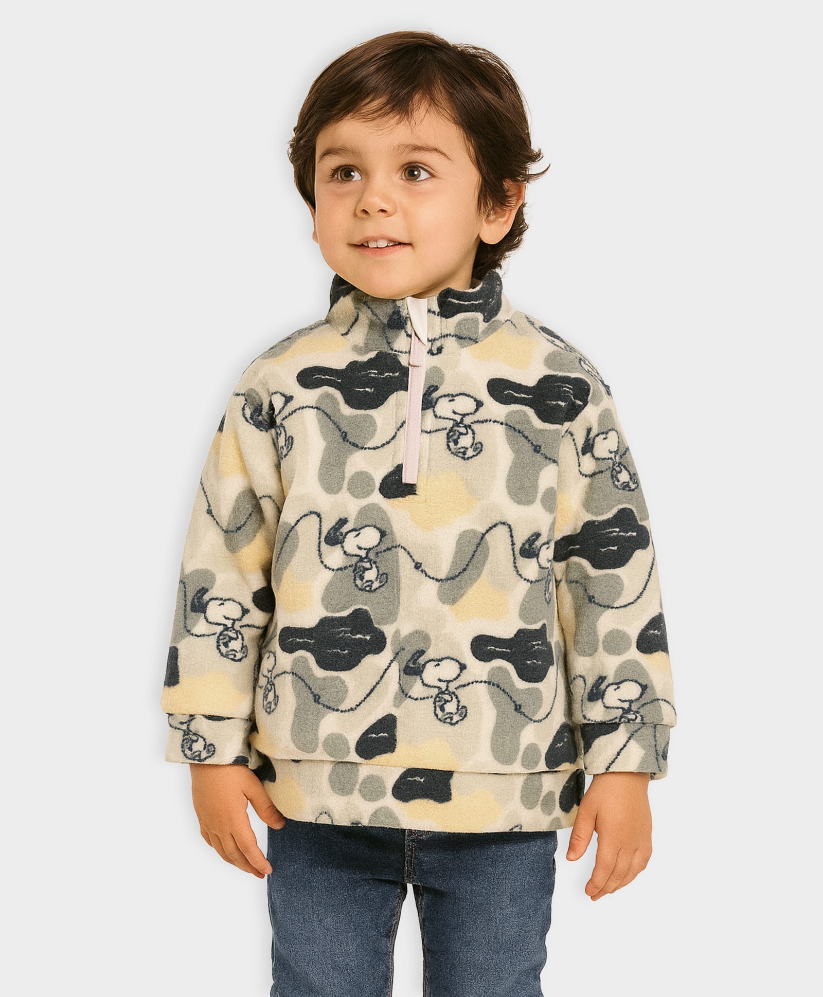 Mi Arcus Knit Peanuts Featuring Full Sleeves Snoopy Designed Sweatshirt - Multi Colour-image-8