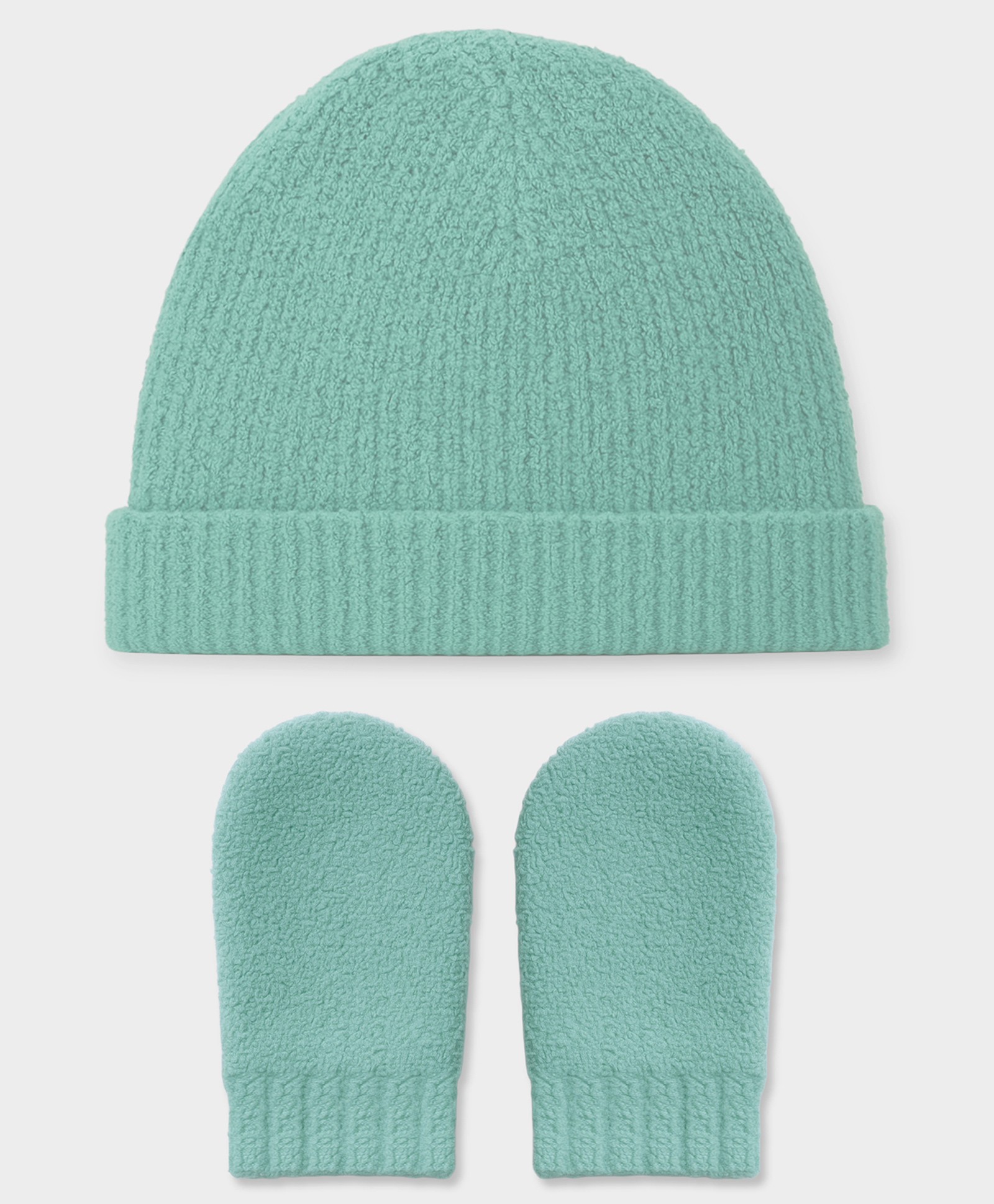 Mi Arcus Solid Cap & Mittens Set - Green - Circumference 28 Cm-picture-38