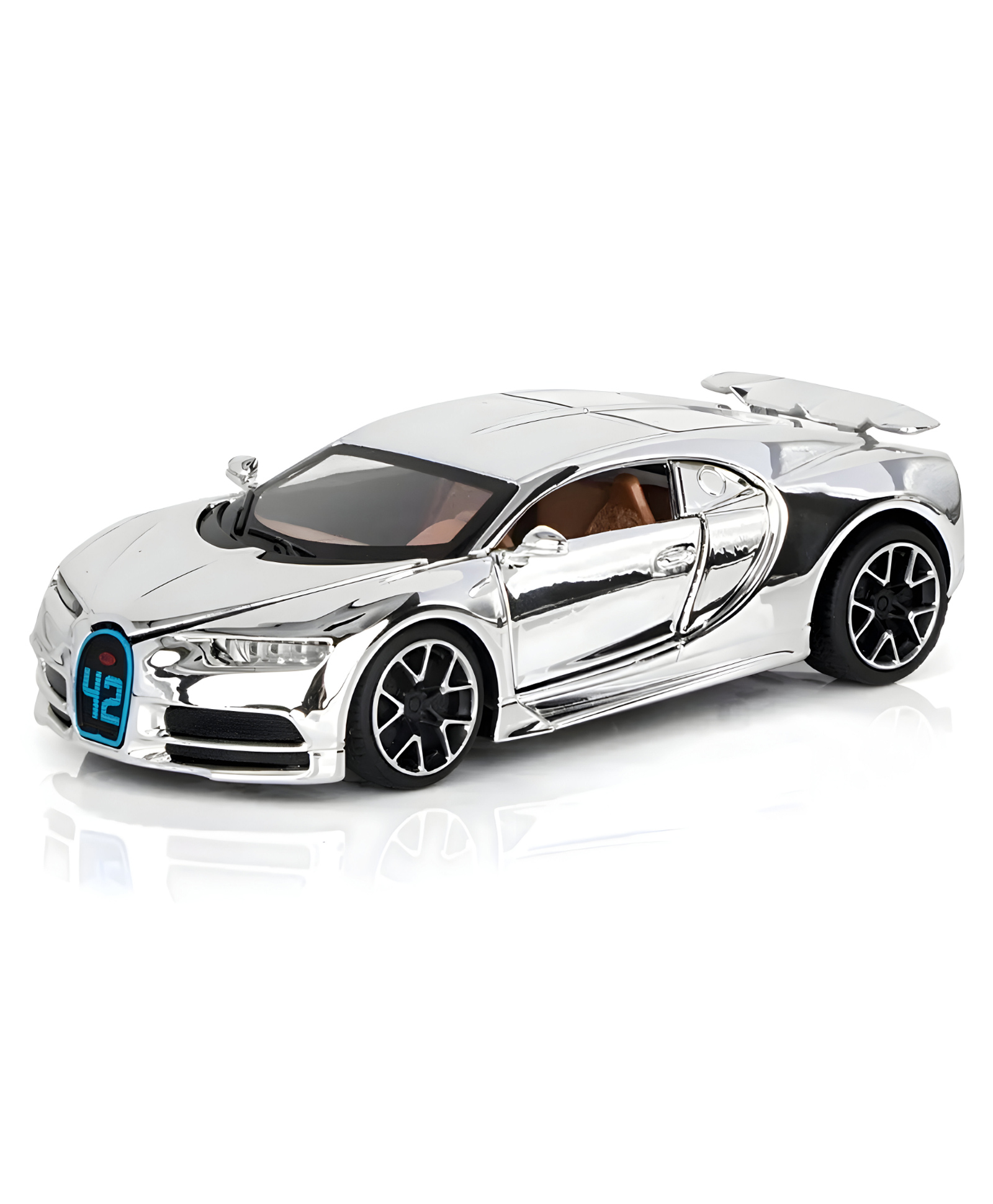 NEGOCIO Bugatti Chiron Diecast Model Car Premium Collectible Toy Scale - 1:32 Acrylic Display Case- PACK OF 1- COLOR MAY VARY-picture-24