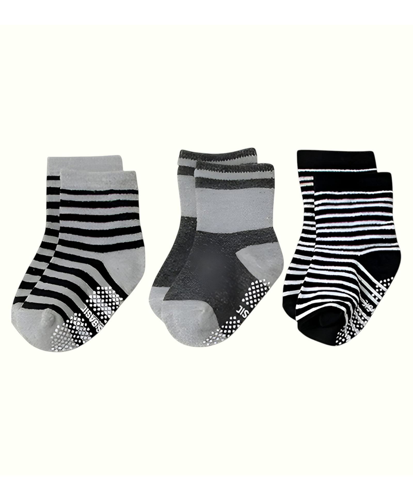 SYGA Pack of 3 Cotton Striped Printed Socks - Multi Colour-picture-14