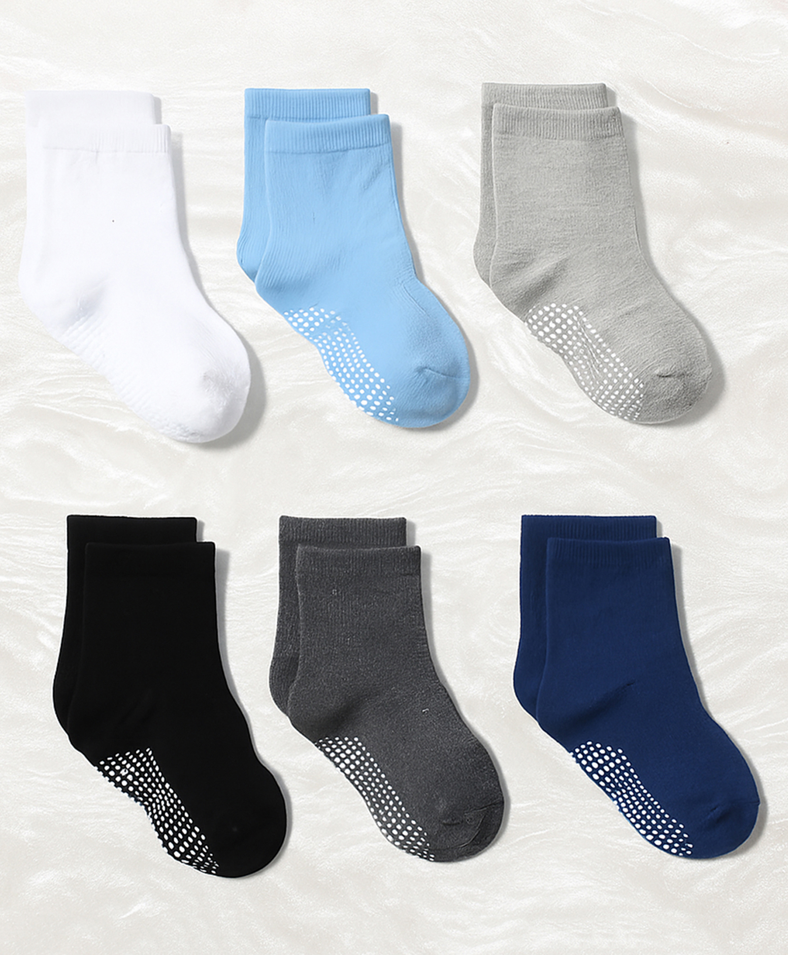 SYGA Pack of 6 Cotton Solid Socks - Multi Colour-image-12
