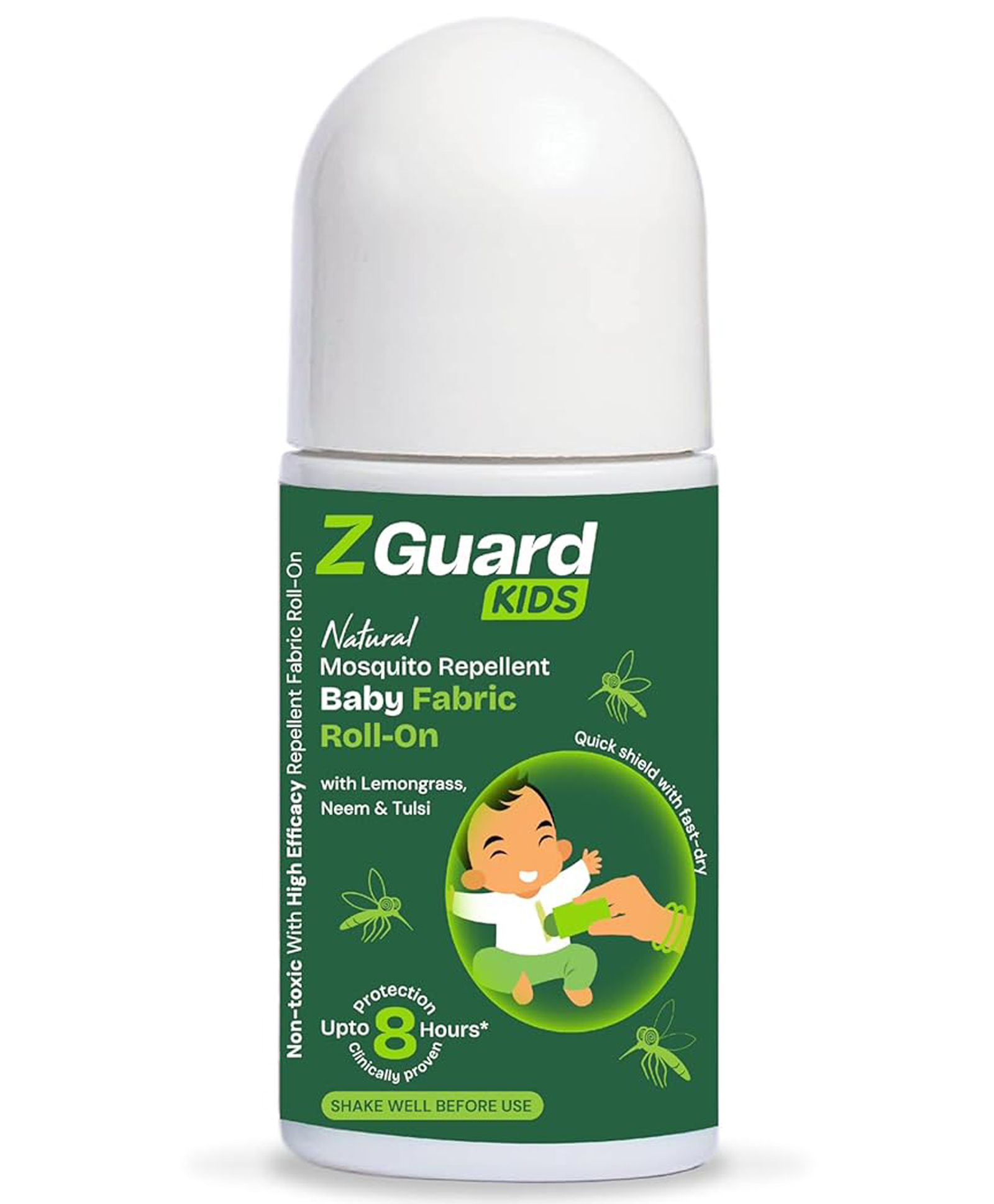 Z Guard Natural Mosquito Repellent Roll-On for Kids & Babies | 50ml | Fabric Roll-On for Fast Protection Against Mosquito Bites | Clinically Proven DEET-free | 0+ years Old Babies-picture-26
